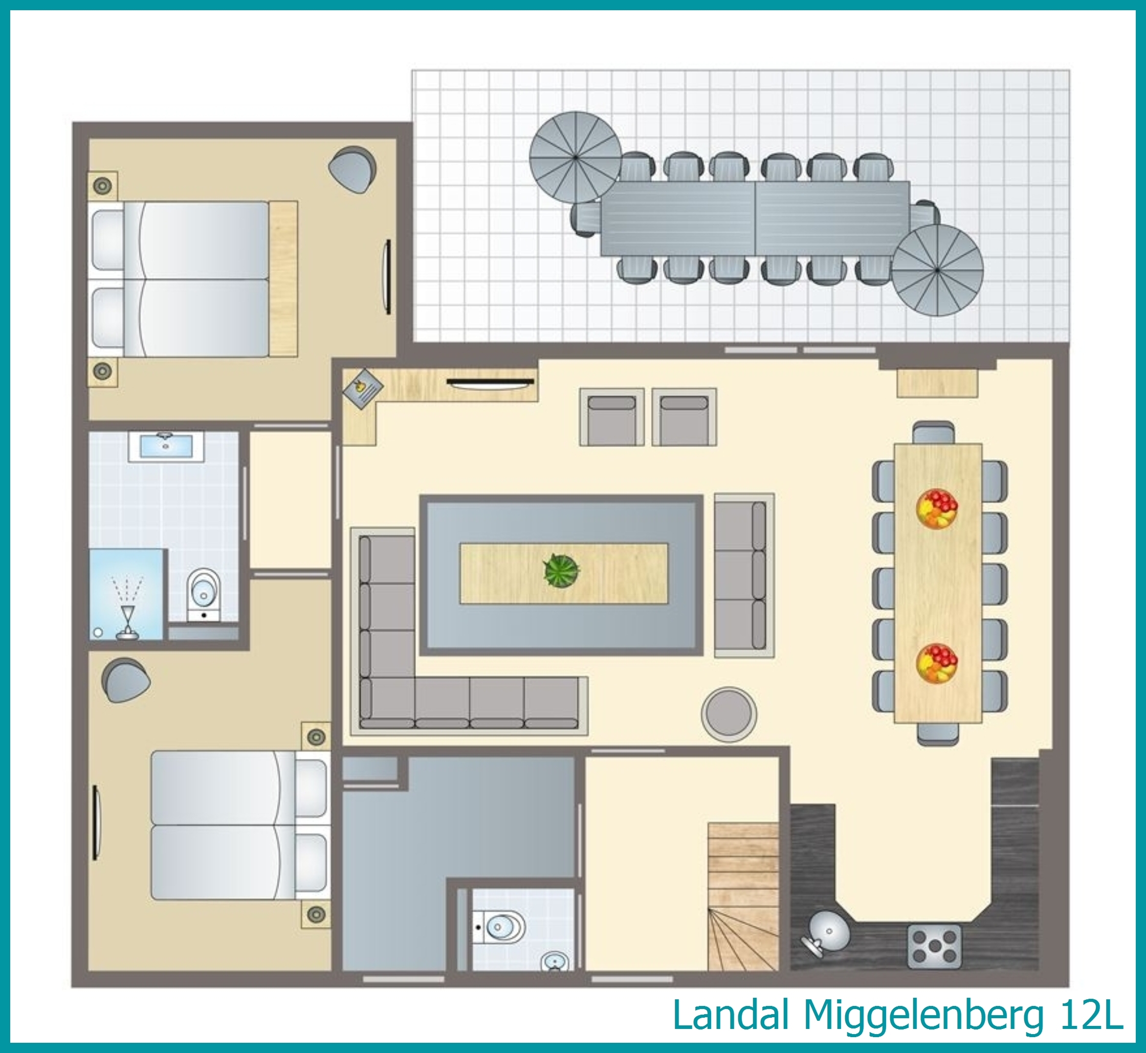 12-person bungalow 12L at Miggelenberg
