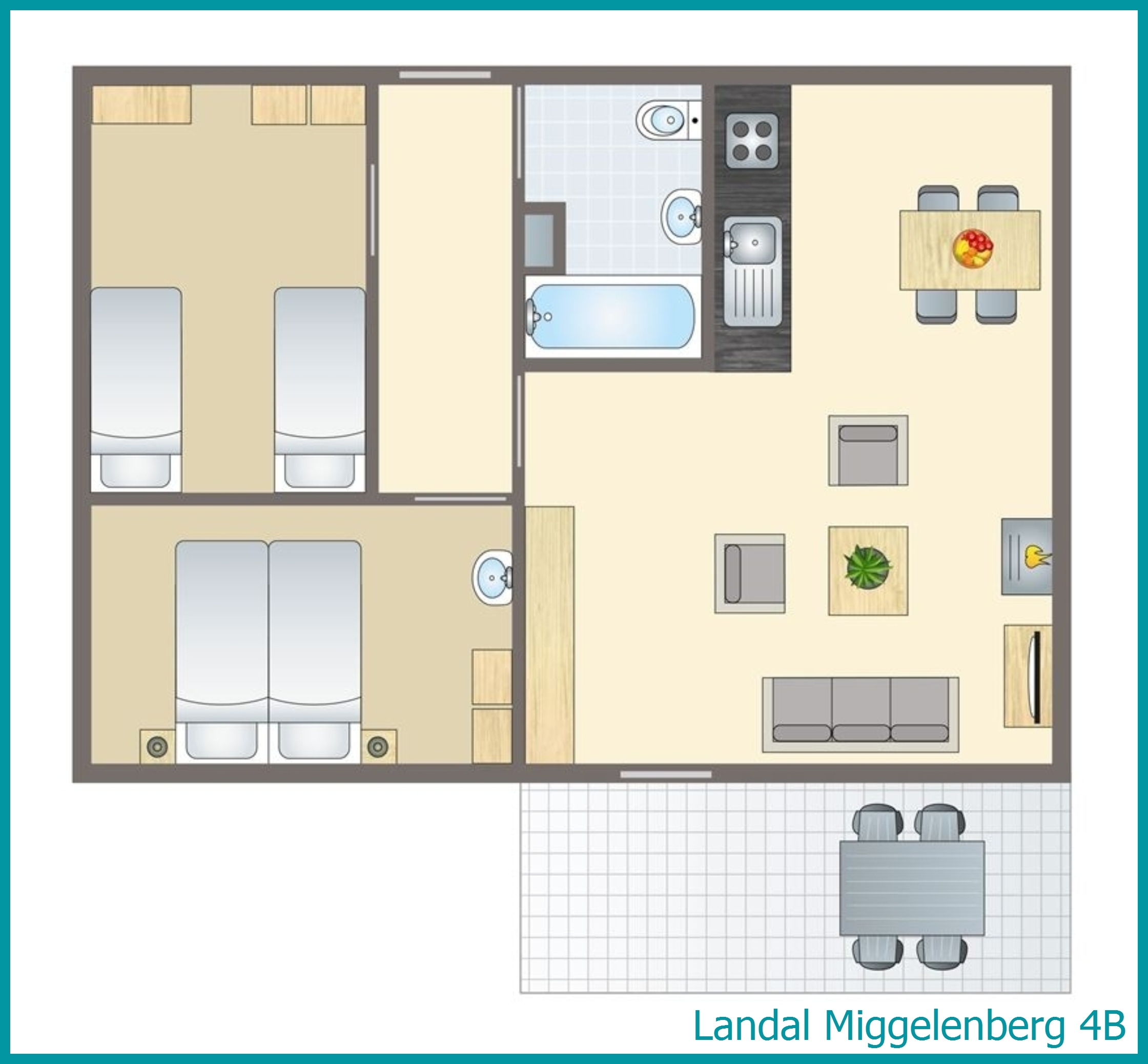 4-person bungalow 4B at Miggelenberg