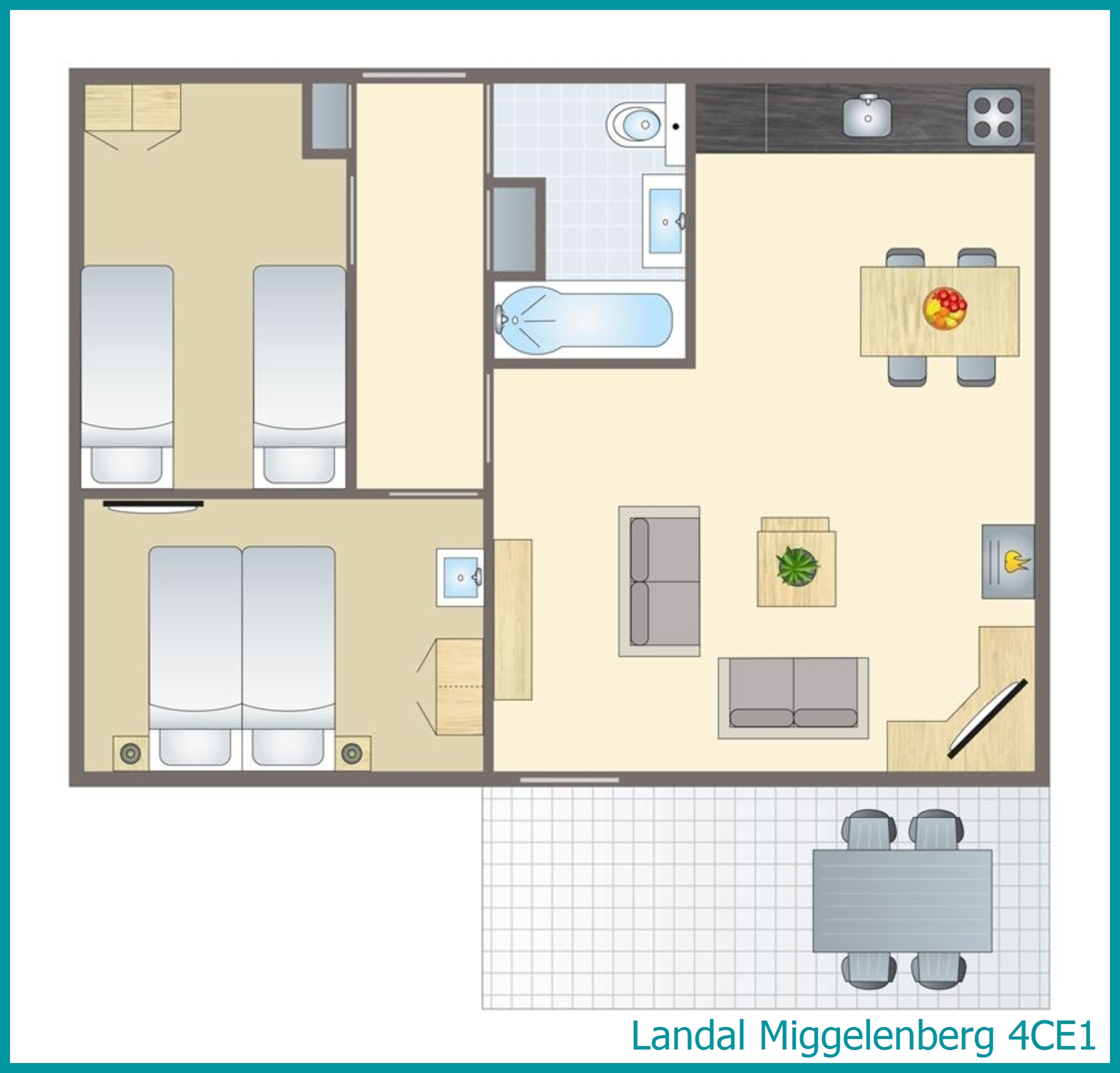 4-person bungalow 4CE1 at Miggelenberg
