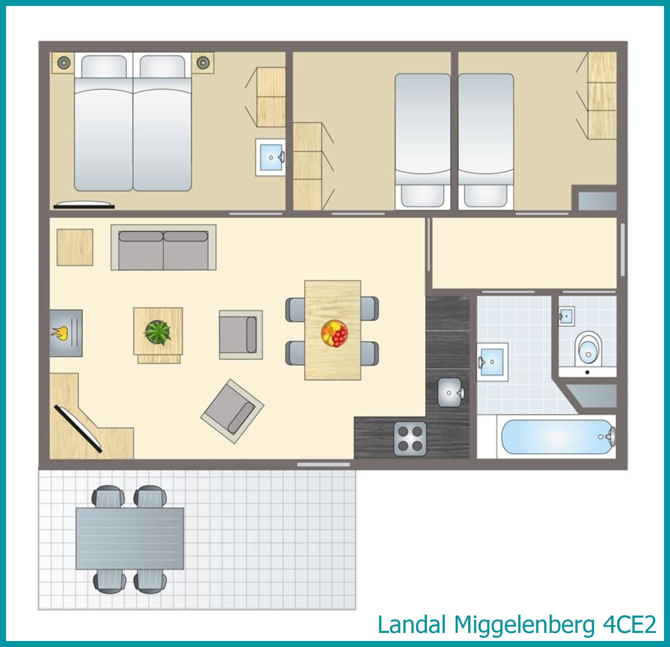 4-person bungalow 4CE2 at Miggelenberg