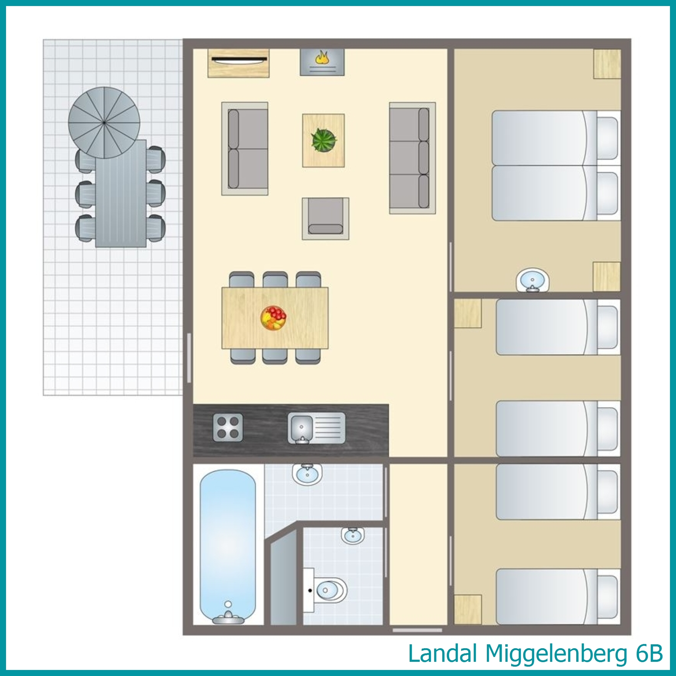 6-person bungalow 6B at Miggelenberg