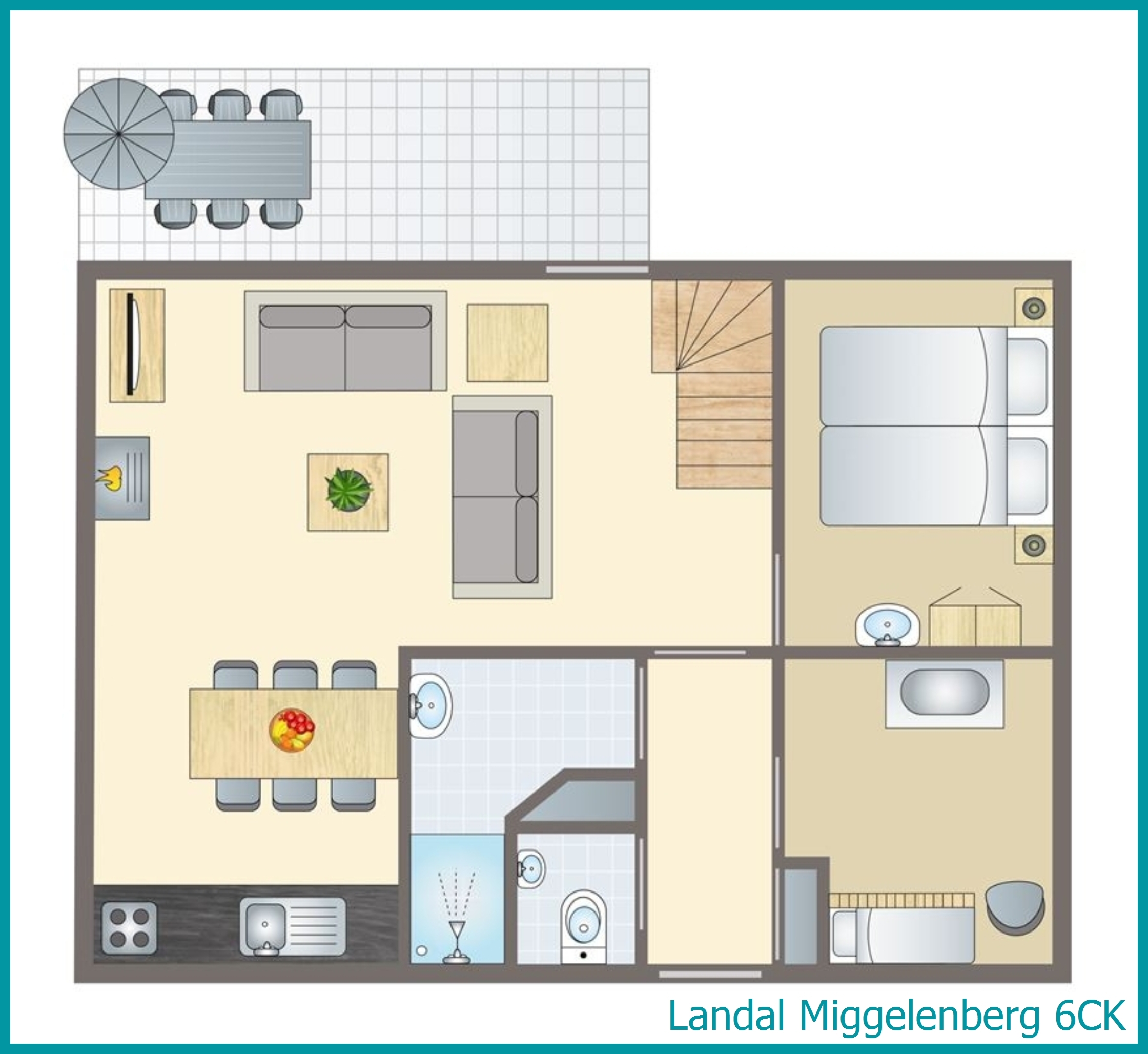 6-person children's bungalow 6CK at Miggelenberg