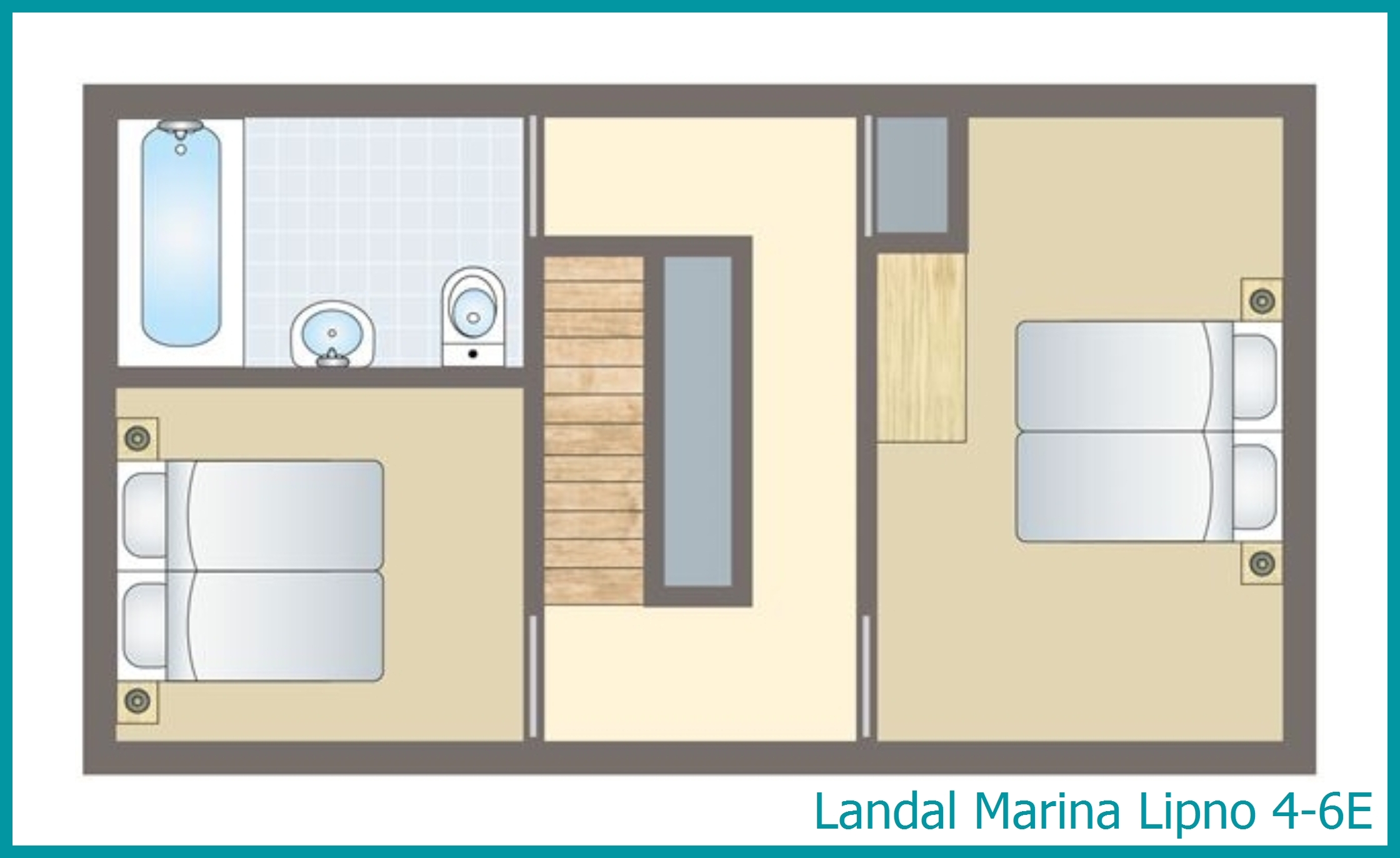 4-6-person apartment 4-6E at Marina Lipno