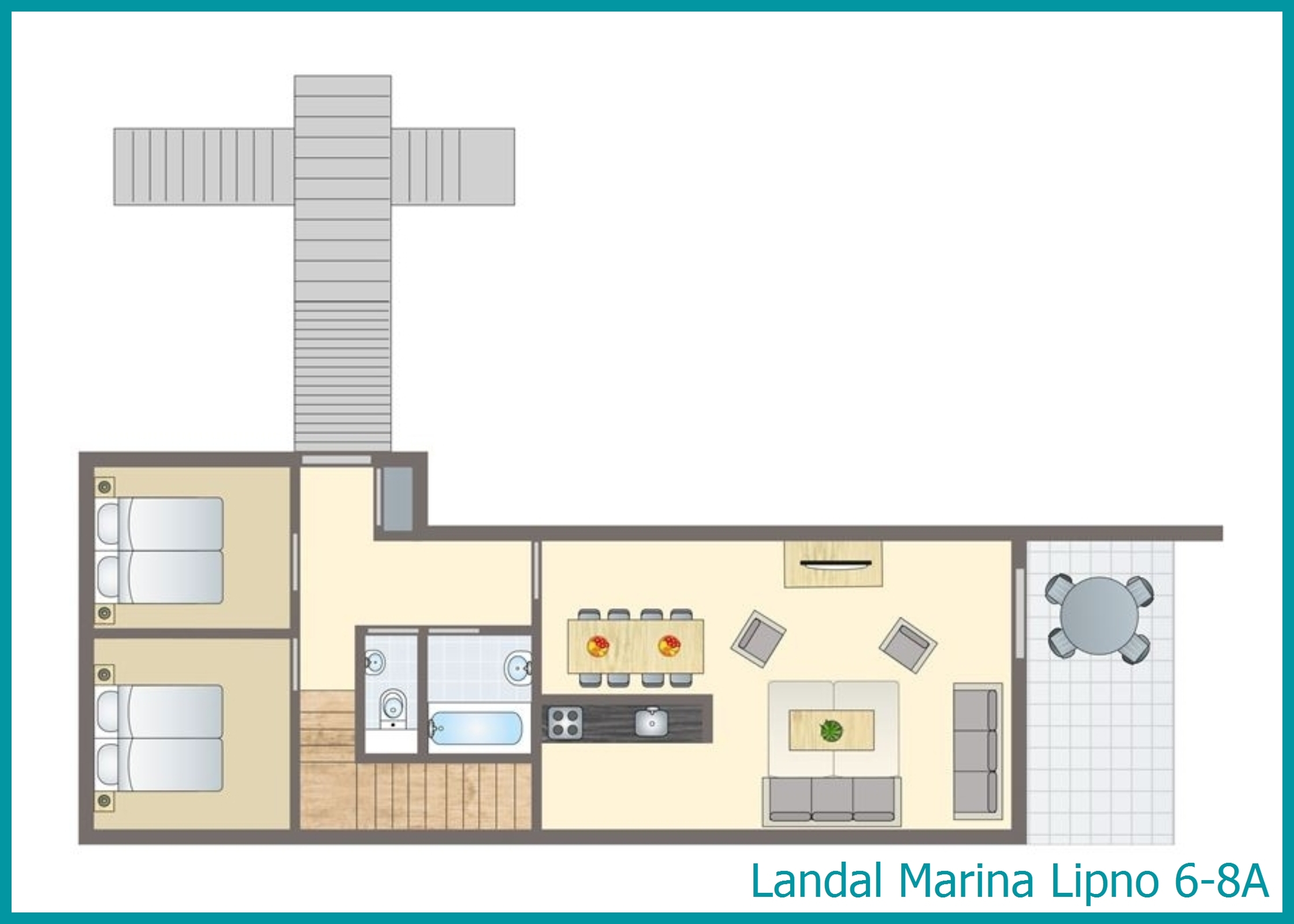6-8-person apartment 6-8A at Marina Lipno