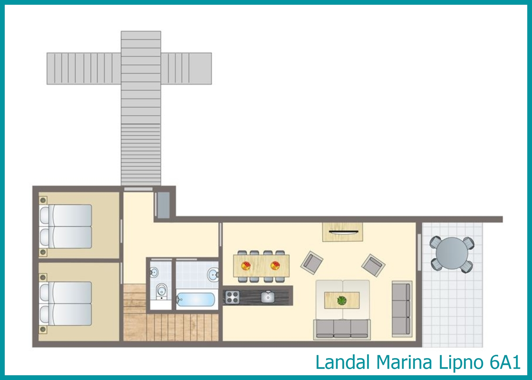 6-person apartment 6A1 at Marina Lipno