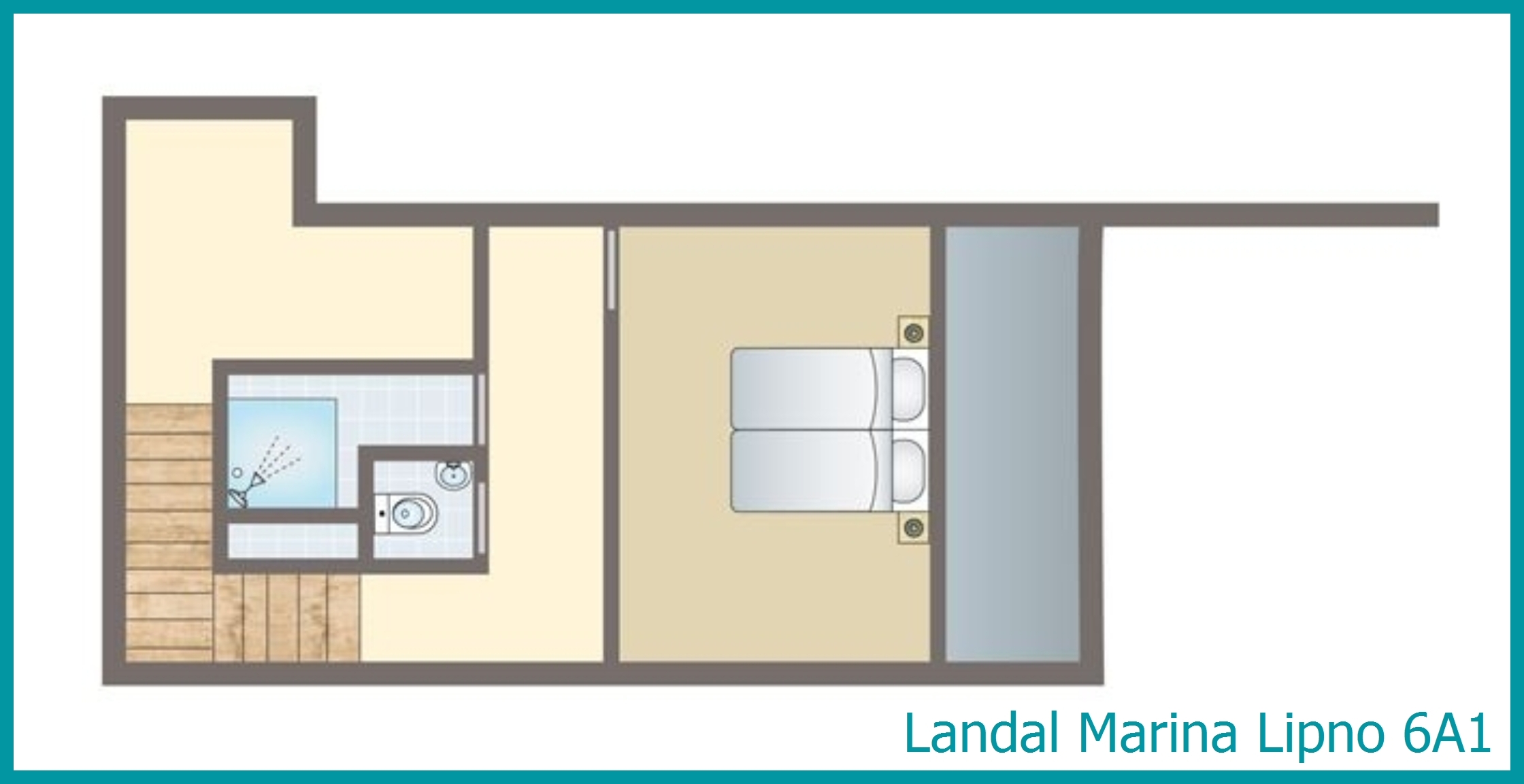 6-person apartment 6A1 at Marina Lipno