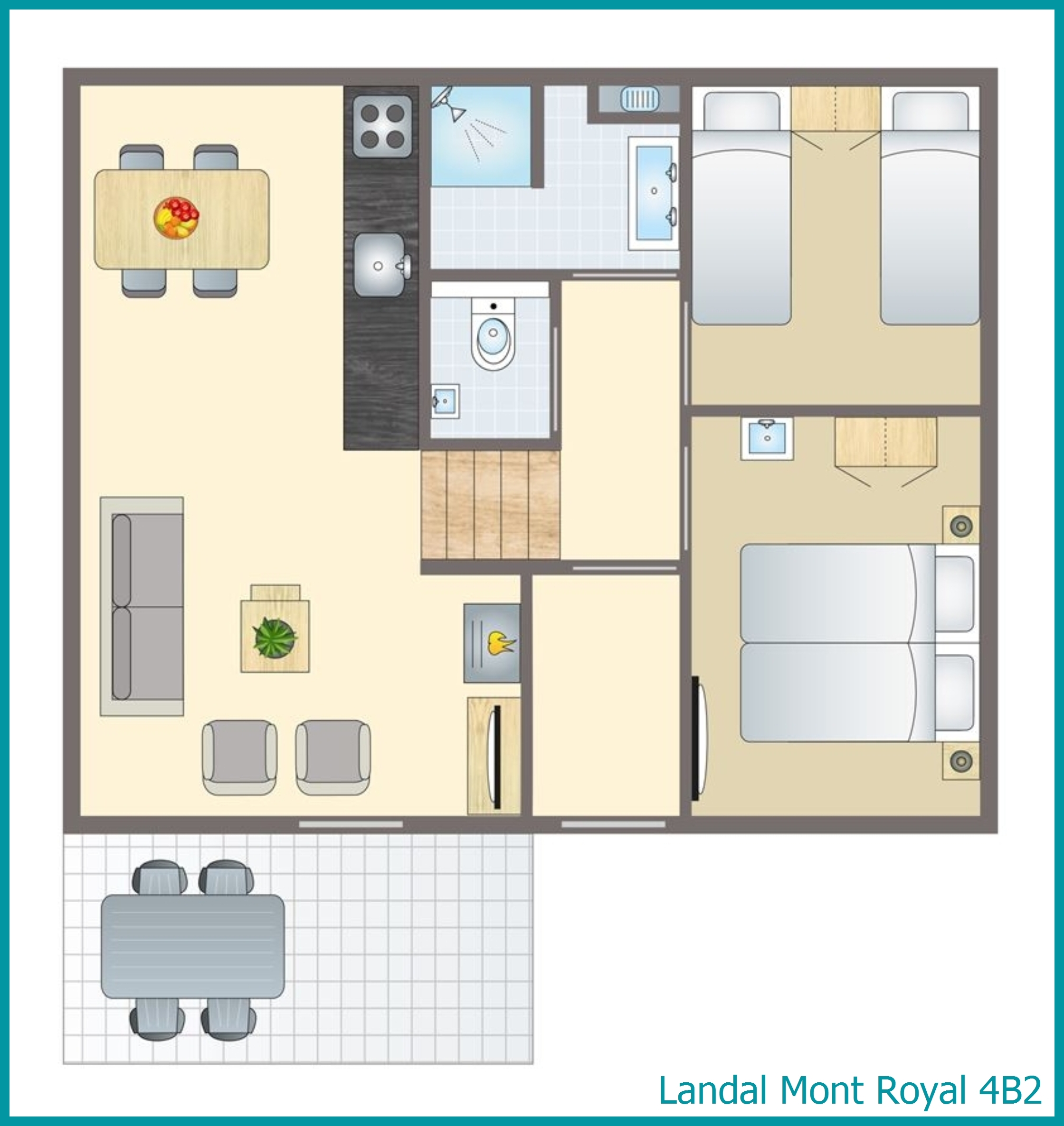4-person bungalow 4B2 at Mont Royal