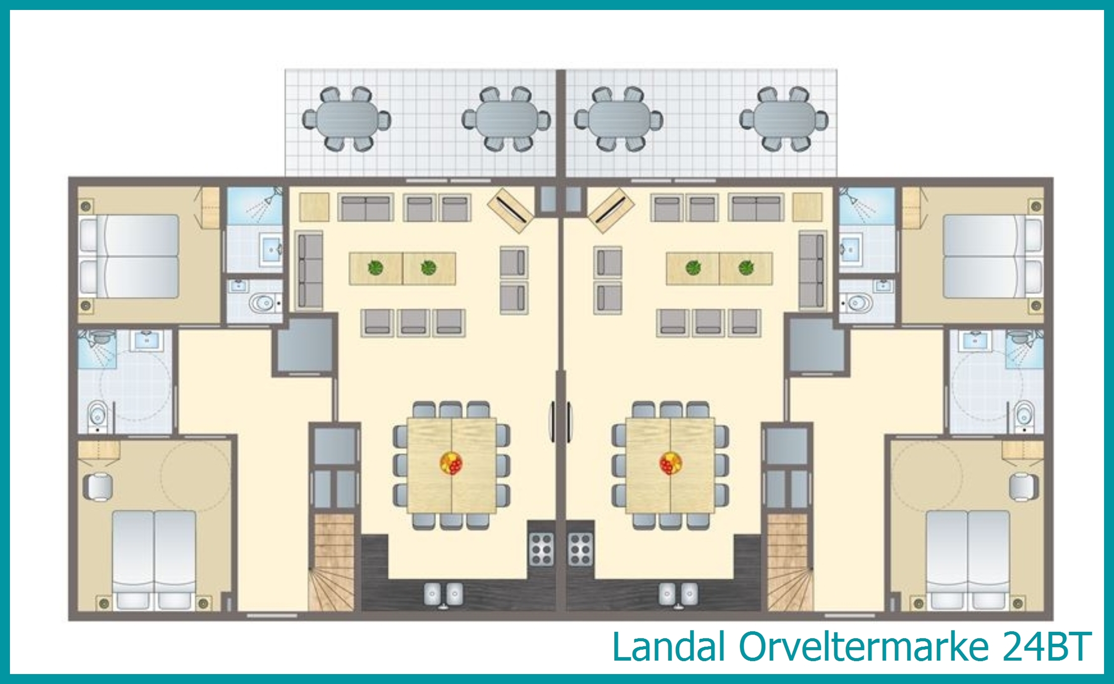24-person bungalow 24BT at Orveltermarke