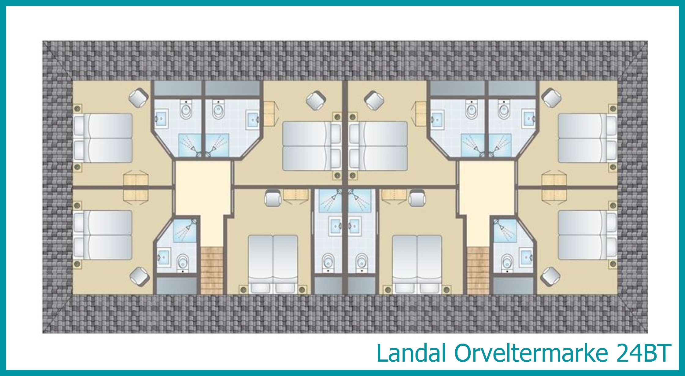 24-person bungalow 24BT at Orveltermarke