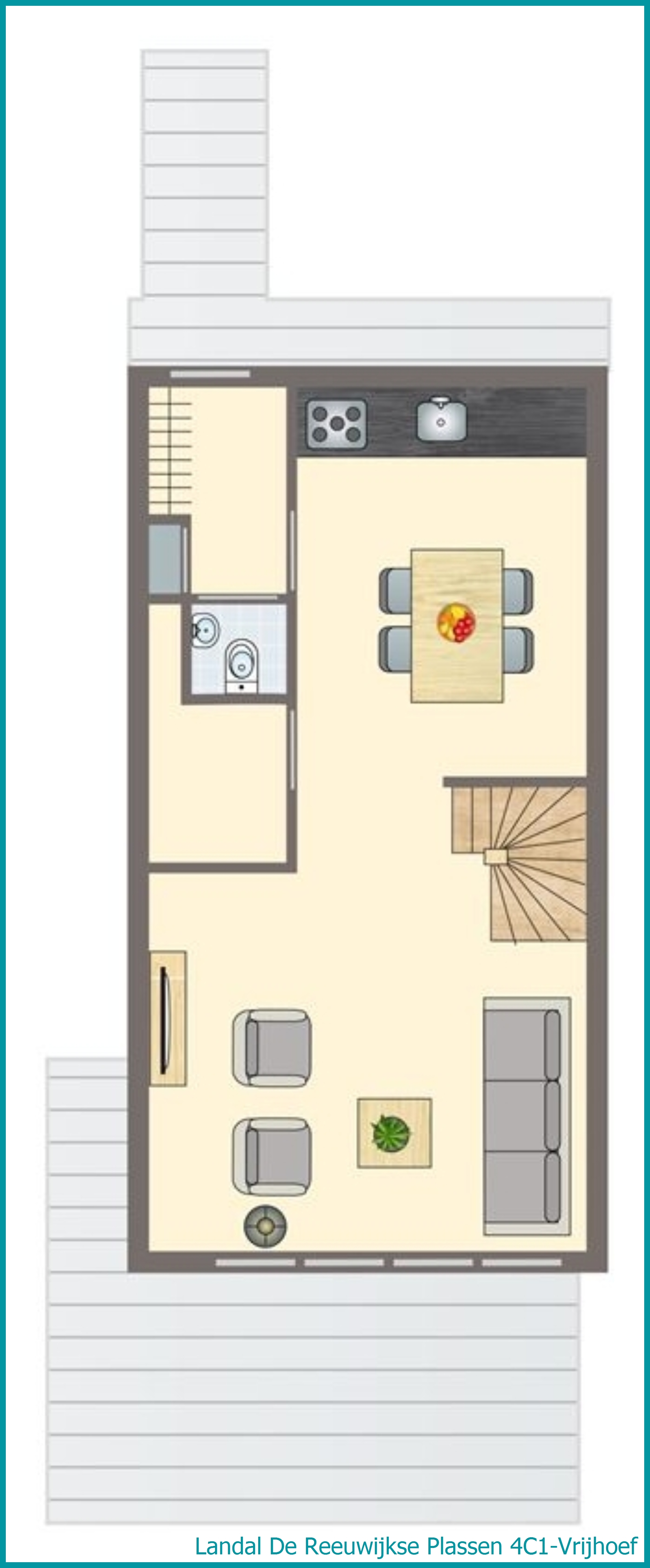 4-person water residence 4C1-Vrijhoef at De Reeuwijkse Plassen