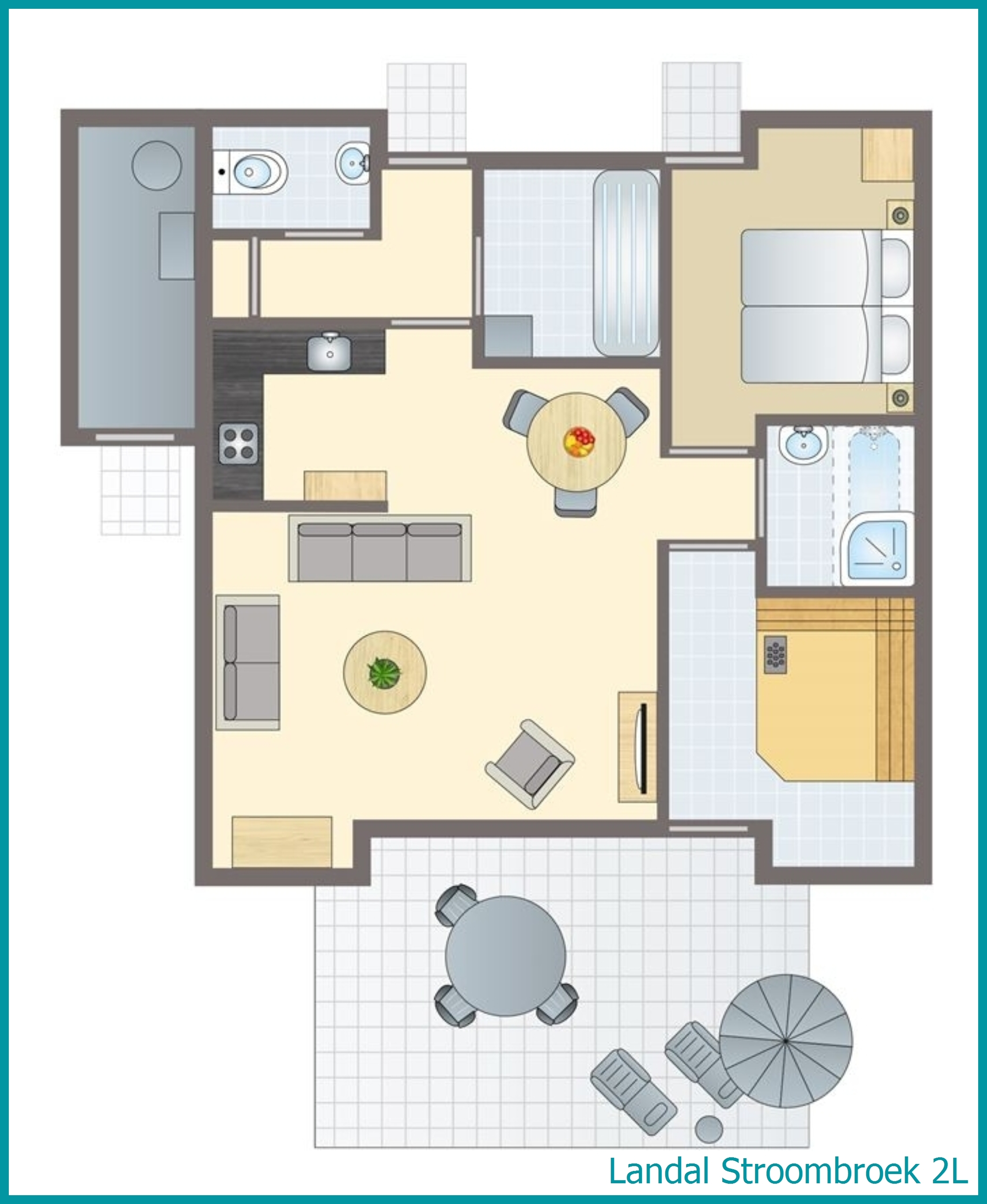 2-person bungalow 2L at Stroombroek