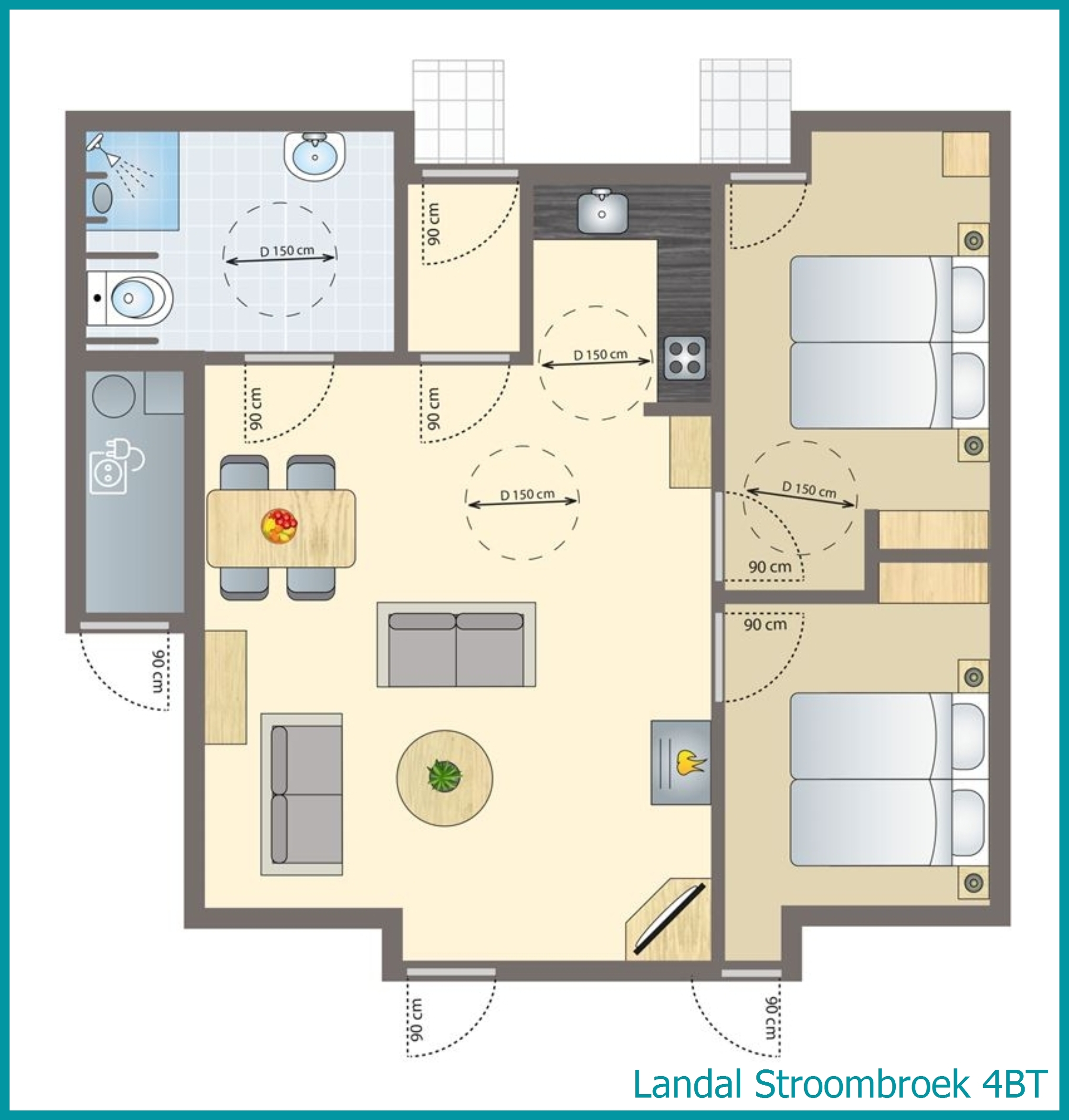 4-person bungalow 4BT at Stroombroek