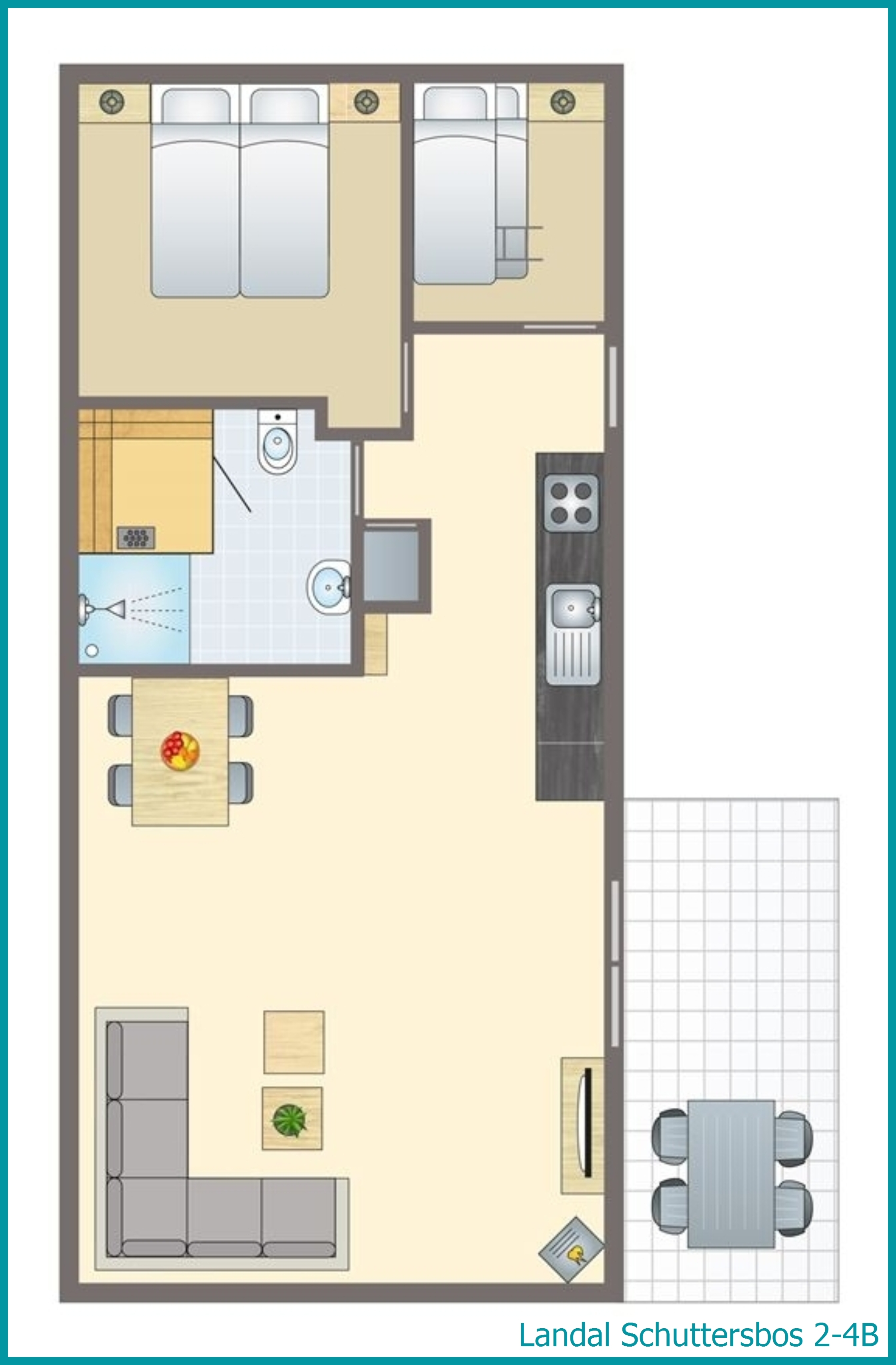 2-4-person cottage 2-4B at Schuttersbos