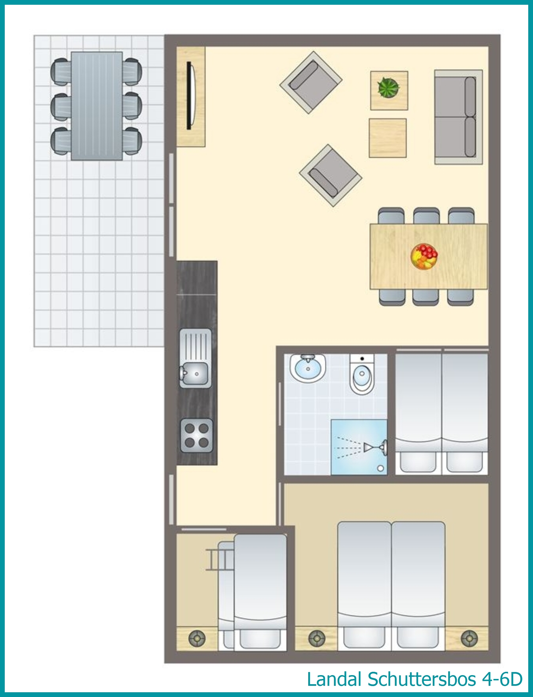 4-6-person cottage 4-6D at Schuttersbos