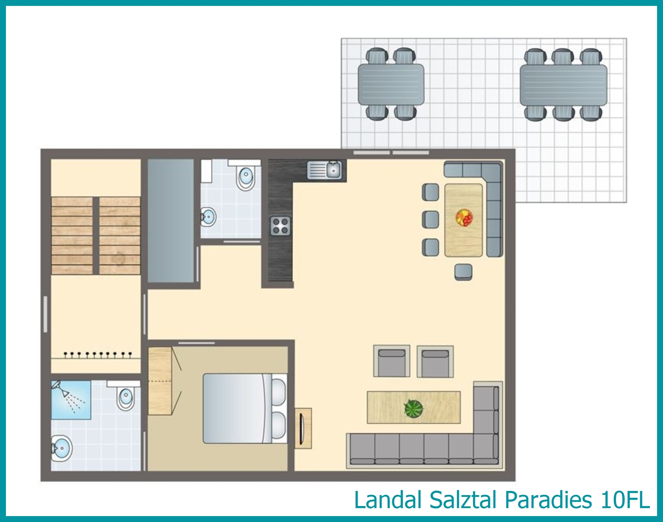 10-person bungalow 10FL at Salztal Paradies