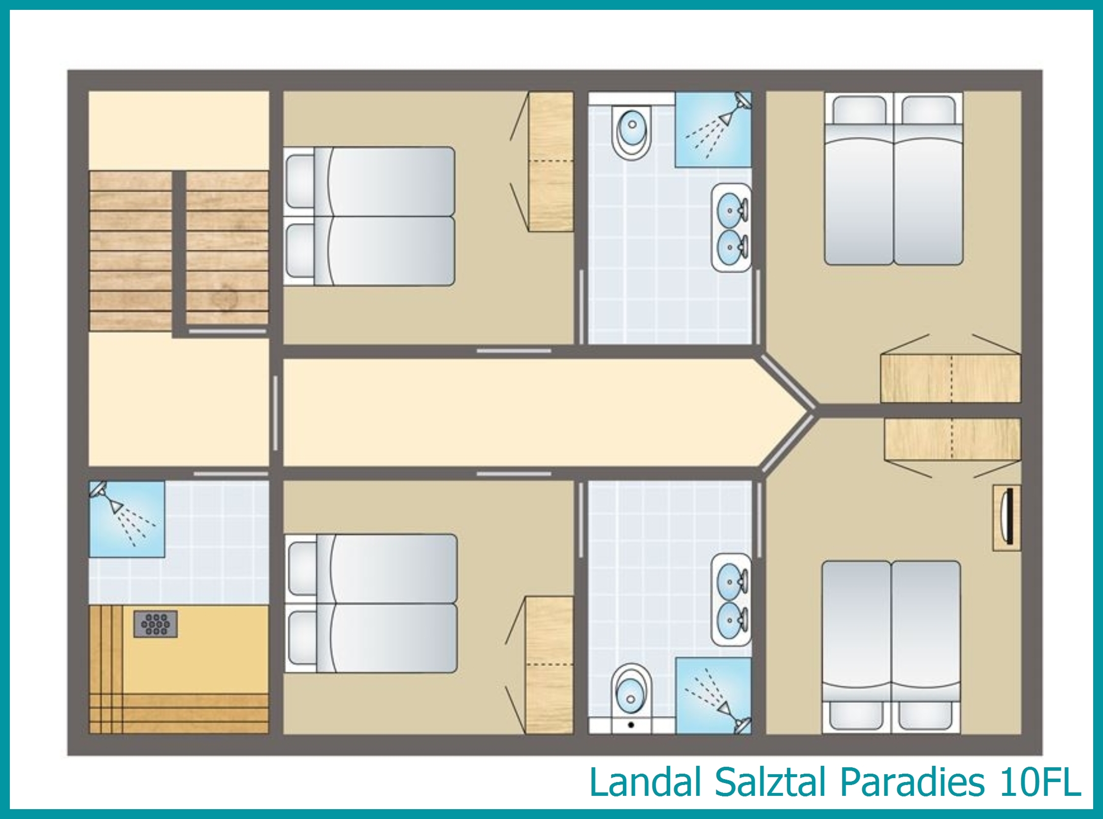 10-person bungalow 10FL at Salztal Paradies