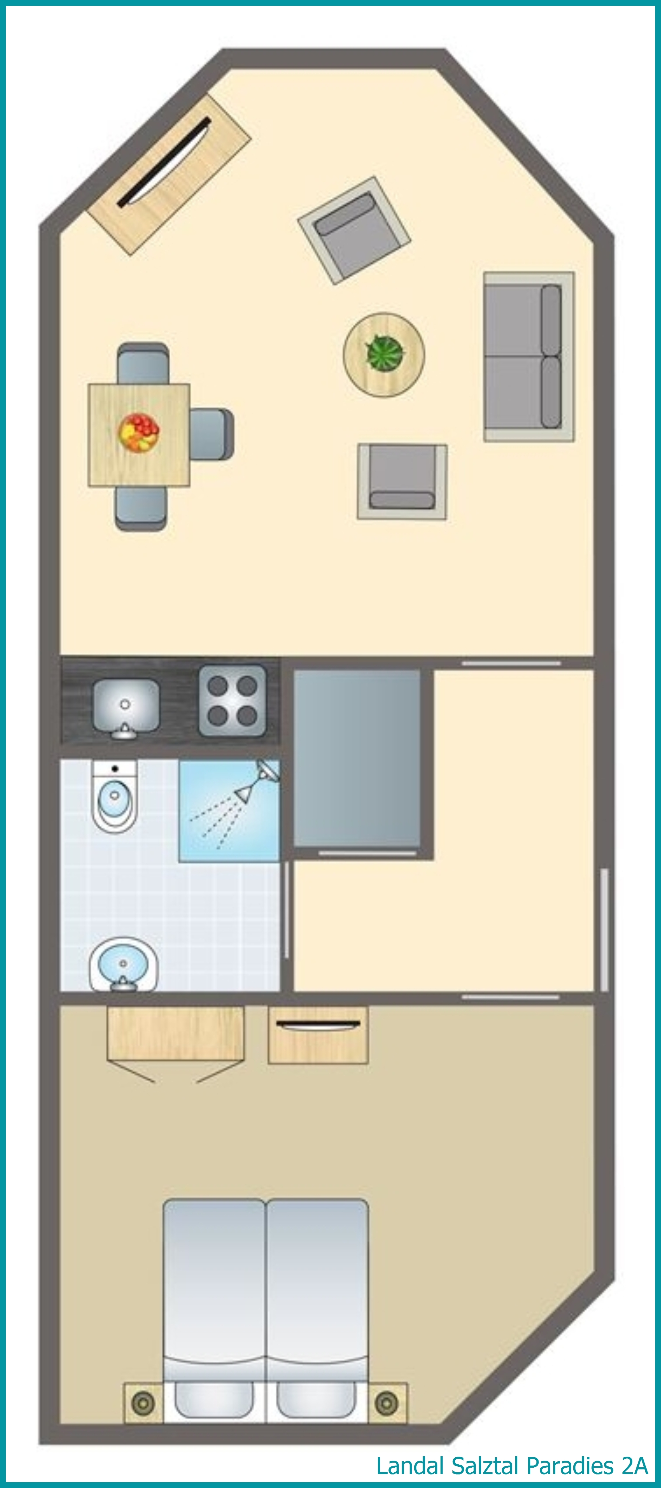 2-person apartment 2A at Salztal Paradies