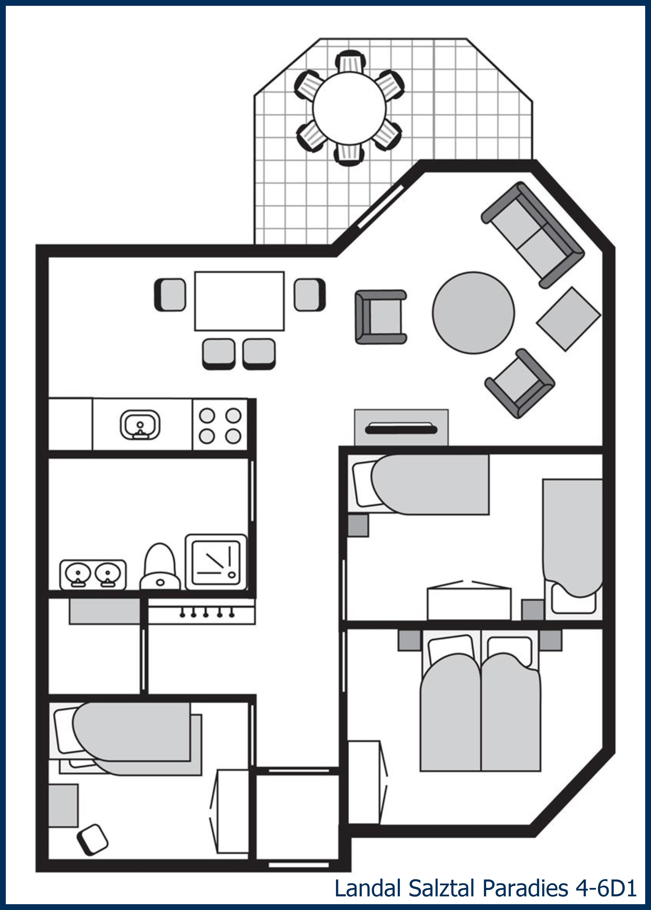 Apartment 4-6D1 at Salztal Paradies