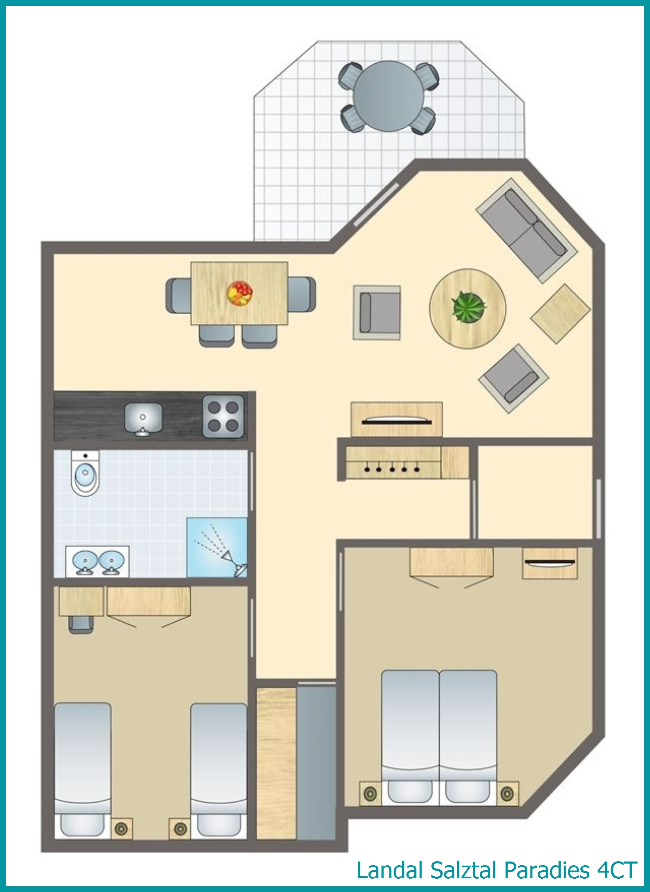 4-person apartment 4CT at Salztal Paradies