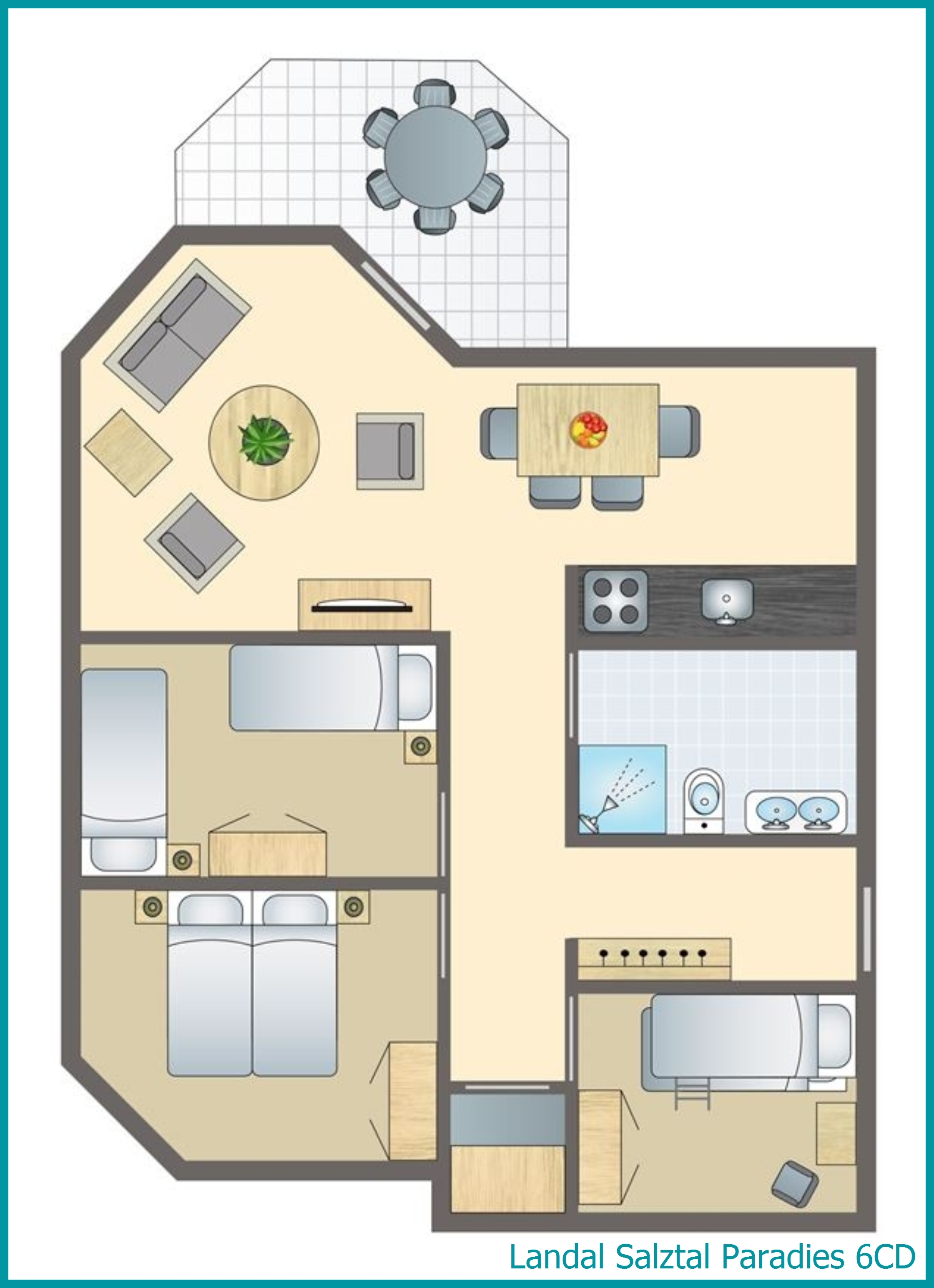 6-person apartment 6CD at Salztal Paradies