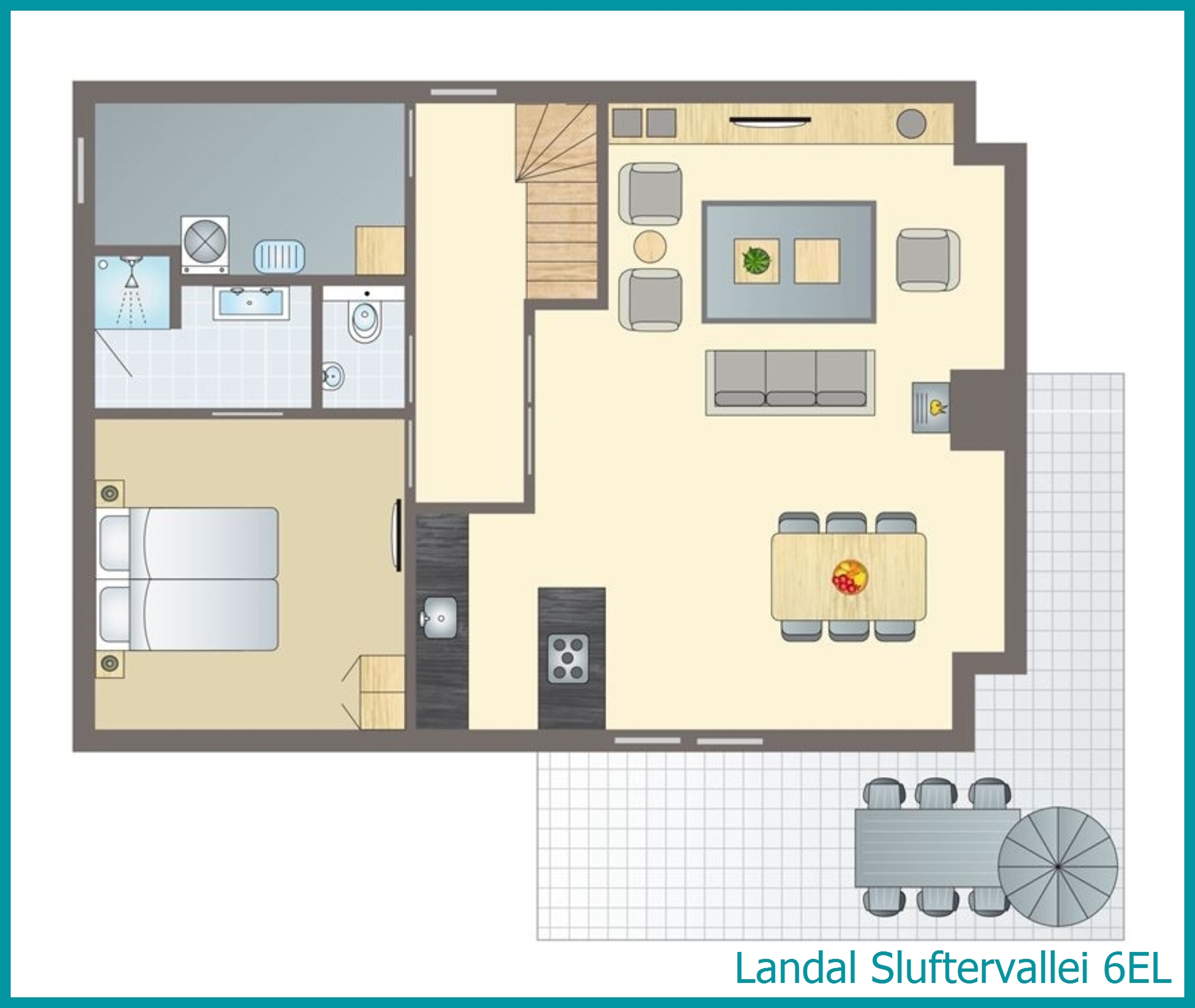 6-person bungalow 6EL at Sluftervallei