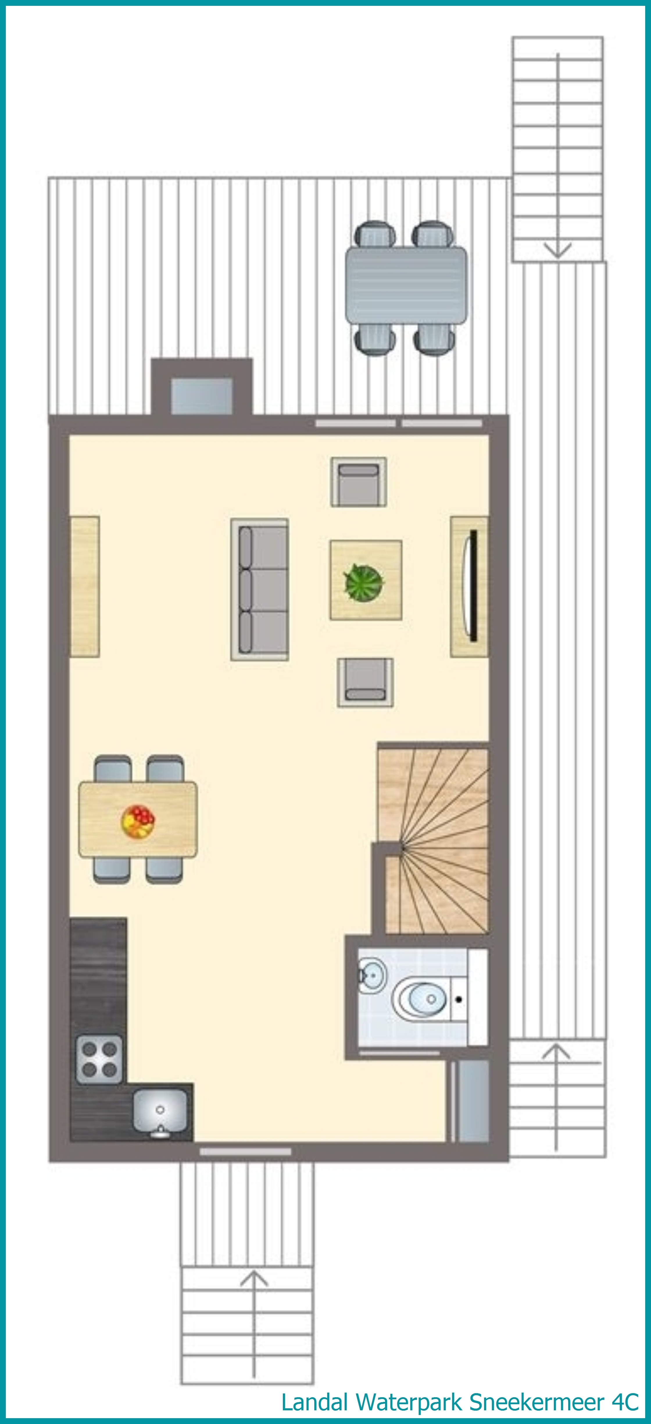 4-person residence 4C at Waterpark Sneekermeer