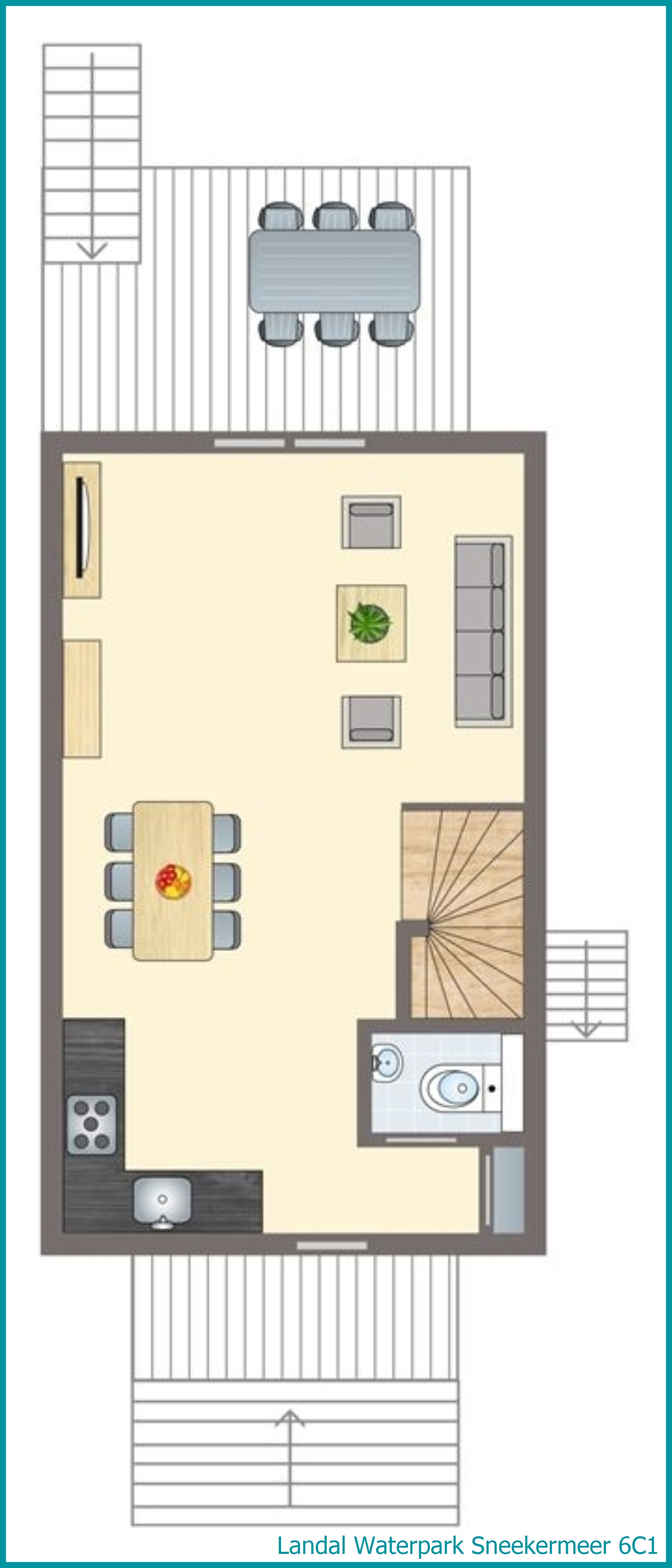 6-person residence 6C1 at Waterpark Sneekermeer