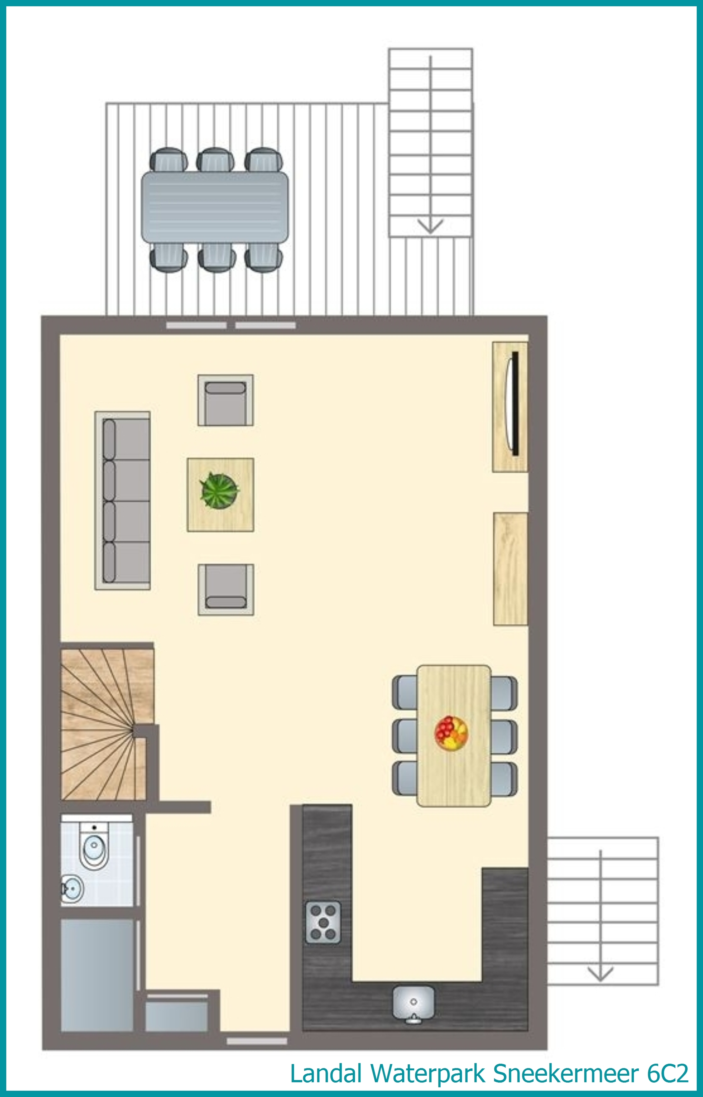 6-person residence 6C2 at Waterpark Sneekermeer