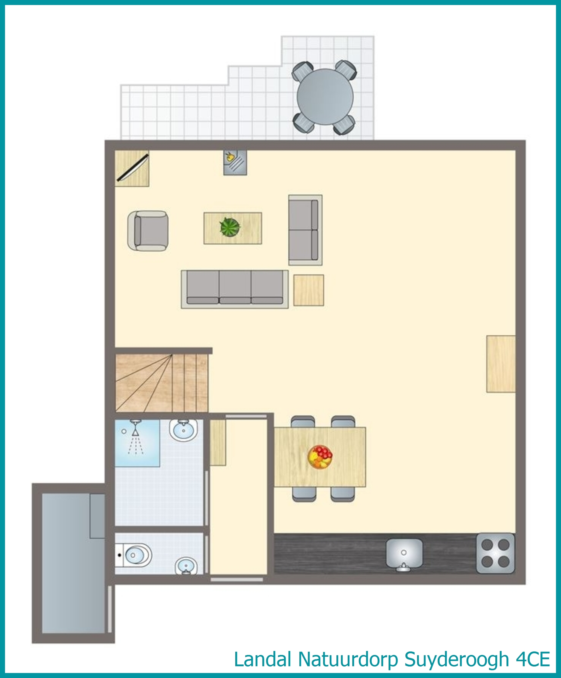4-person bungalow 4CE at Natuurdorp Suyderoogh