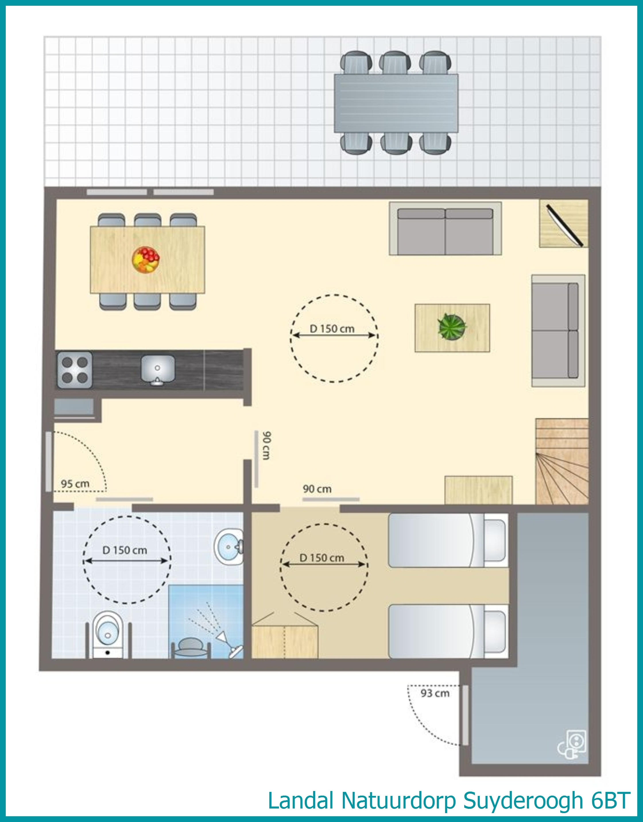 4-6-person bungalow 6BT at Natuurdorp Suyderoogh