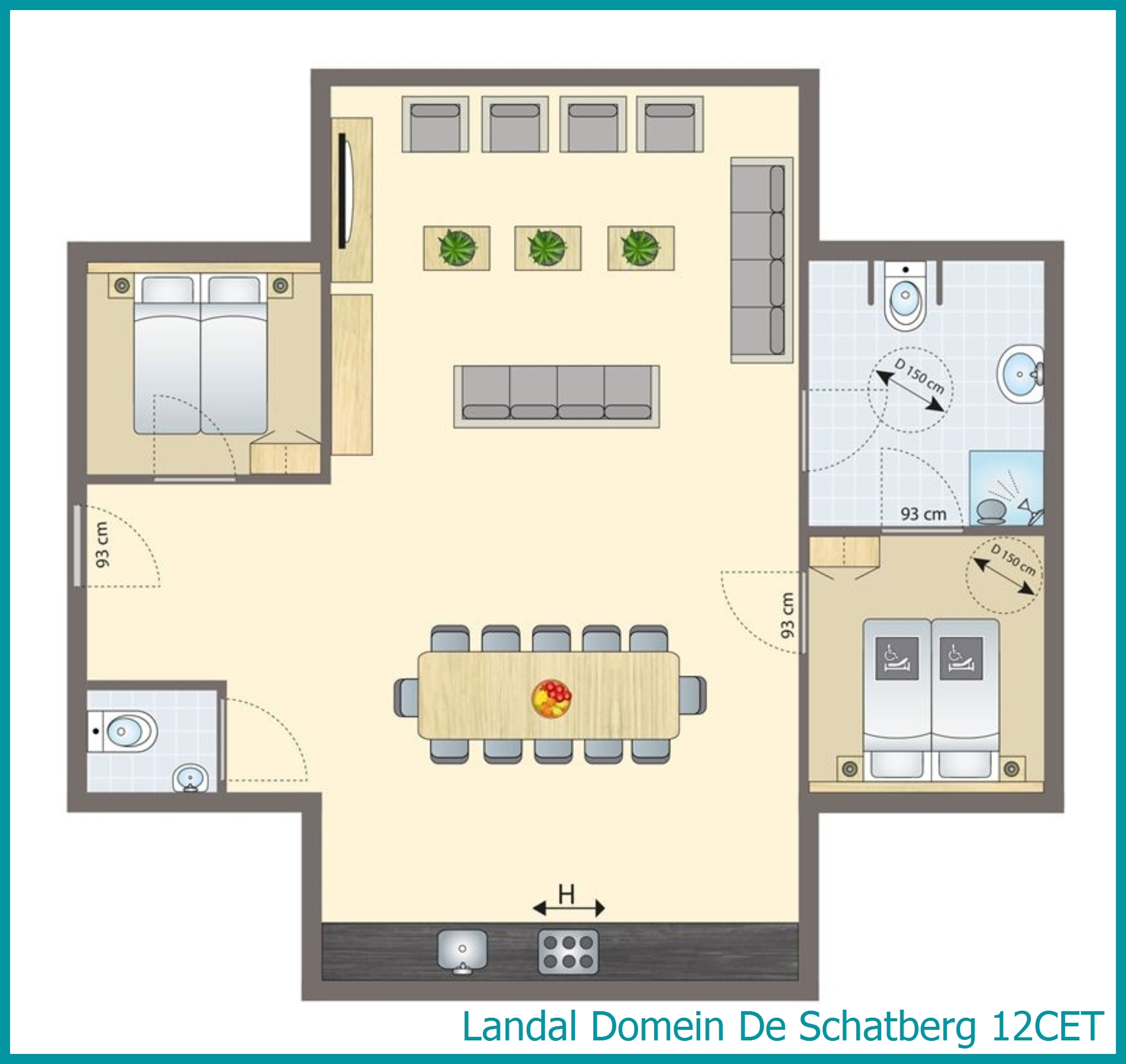 12-person bungalow 12CET at Domein De Schatberg