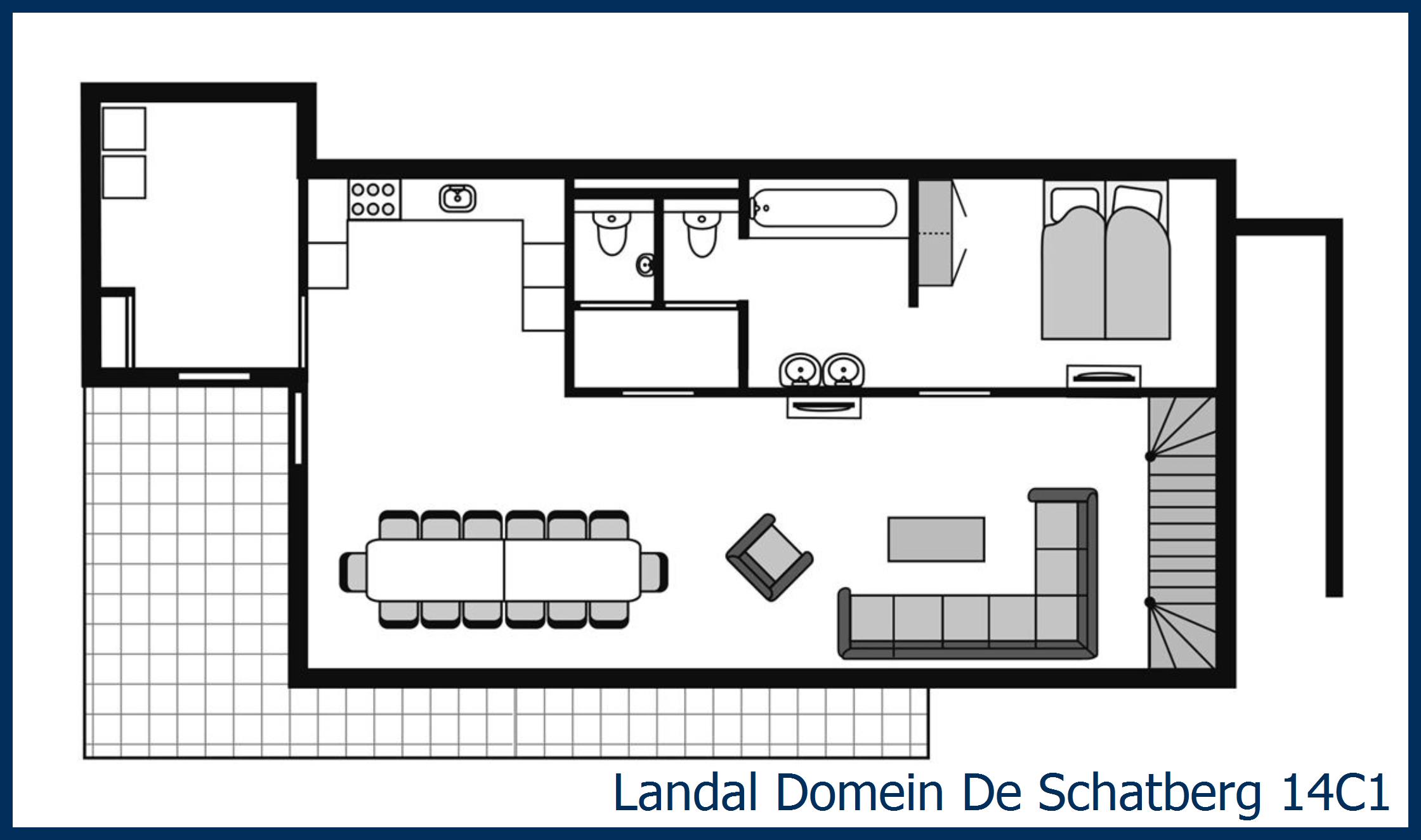 Water villa 14C1 at Domein De Schatberg