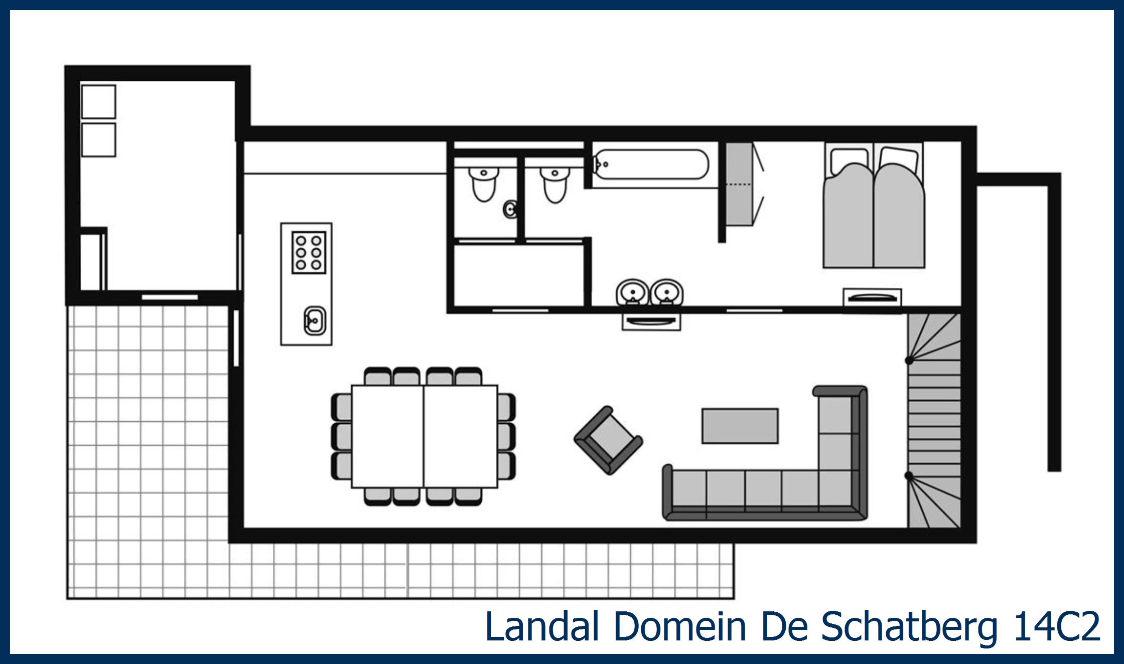 Water villa 14C2 at Domein De Schatberg