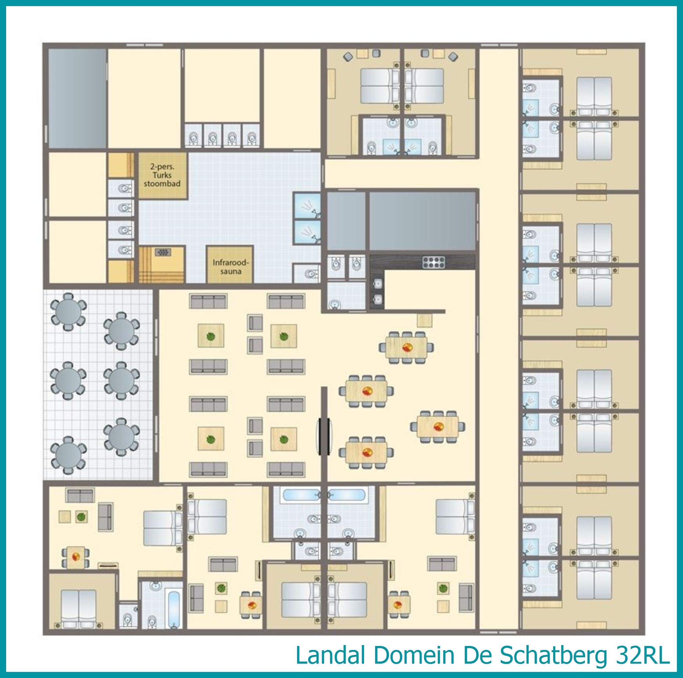16-32-person group accommodation 32RL at Domein De Schatberg