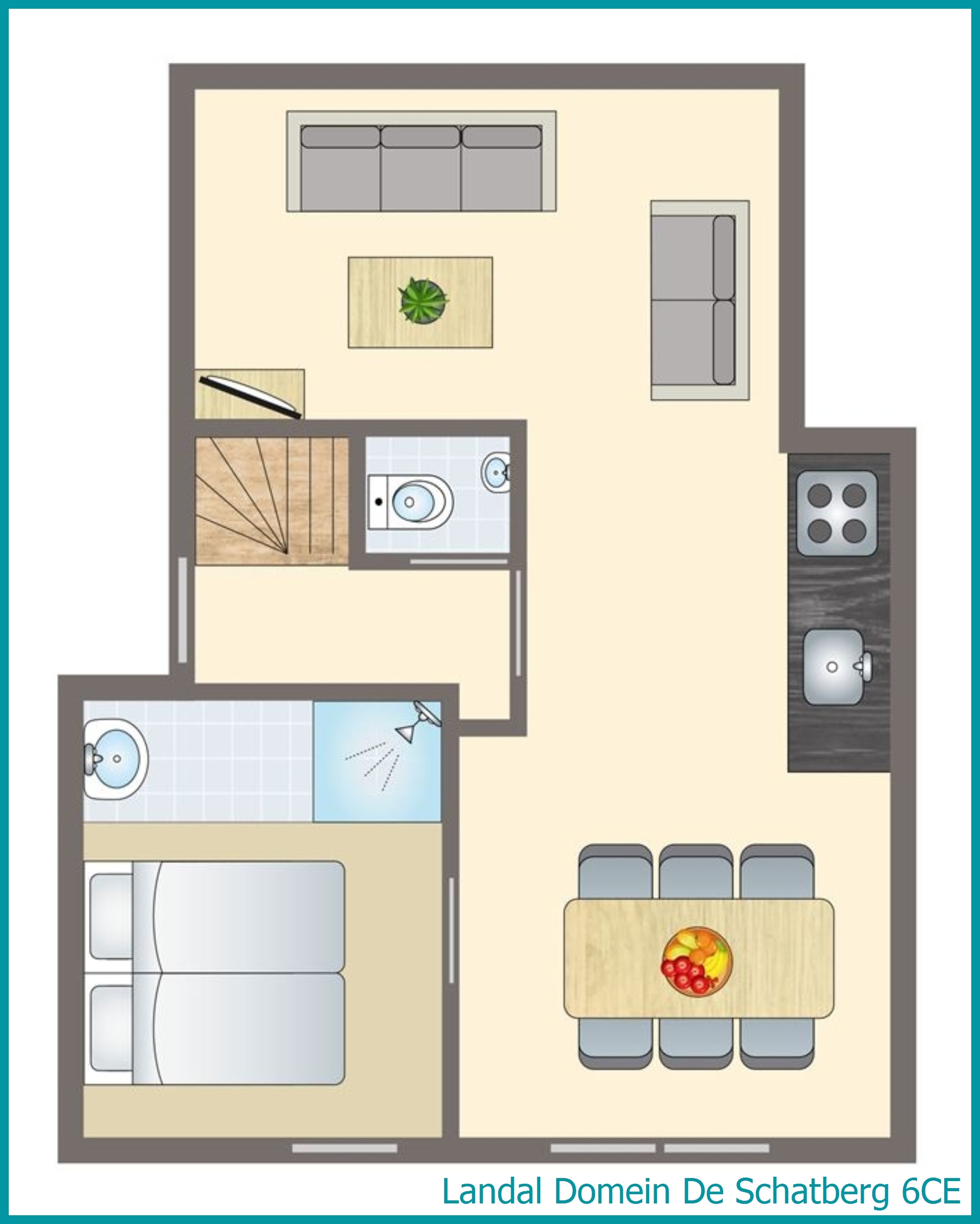 6-person bungalow 6CE at Domein De Schatberg