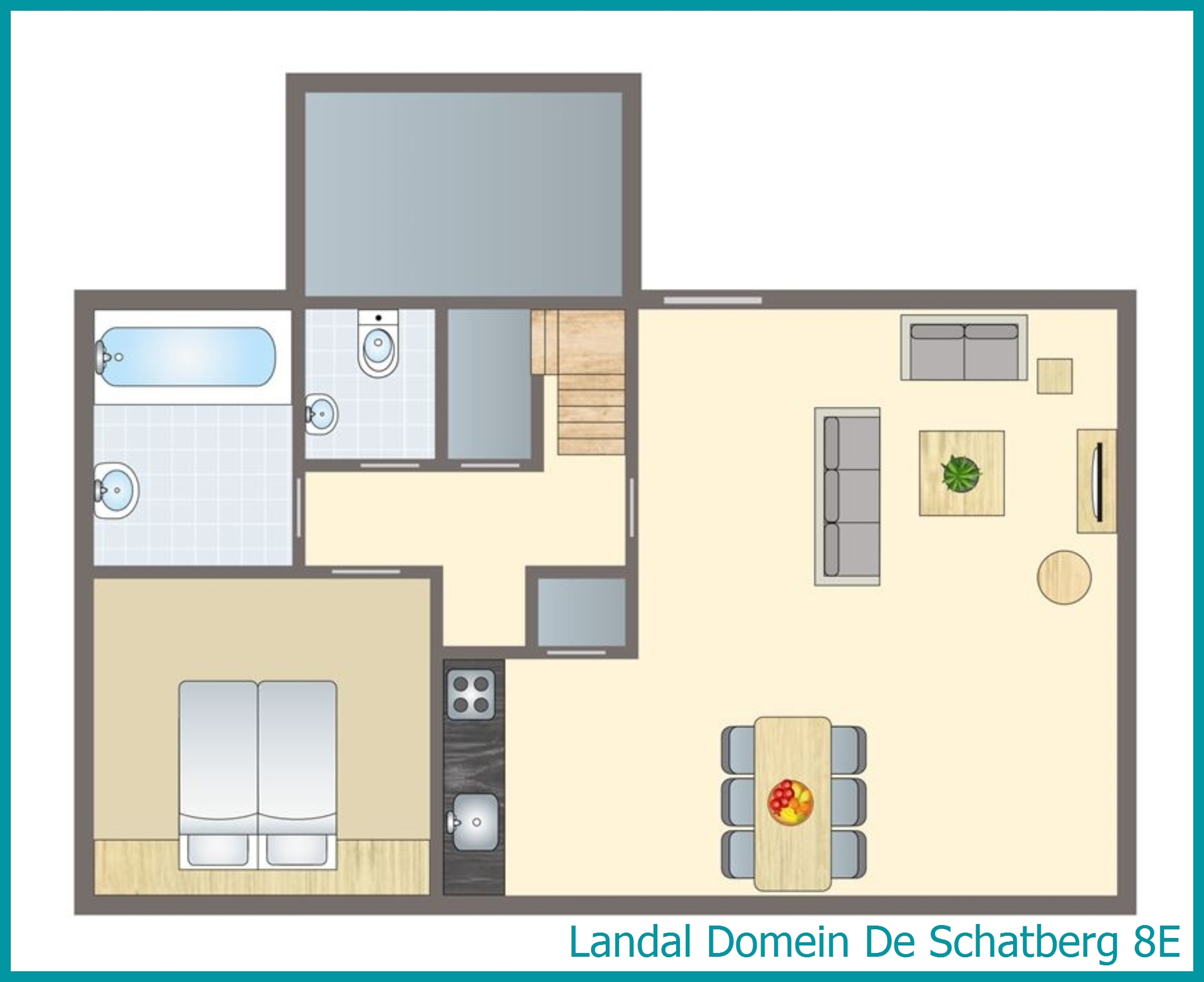 8-person terrace house 8E at Domein De Schatberg