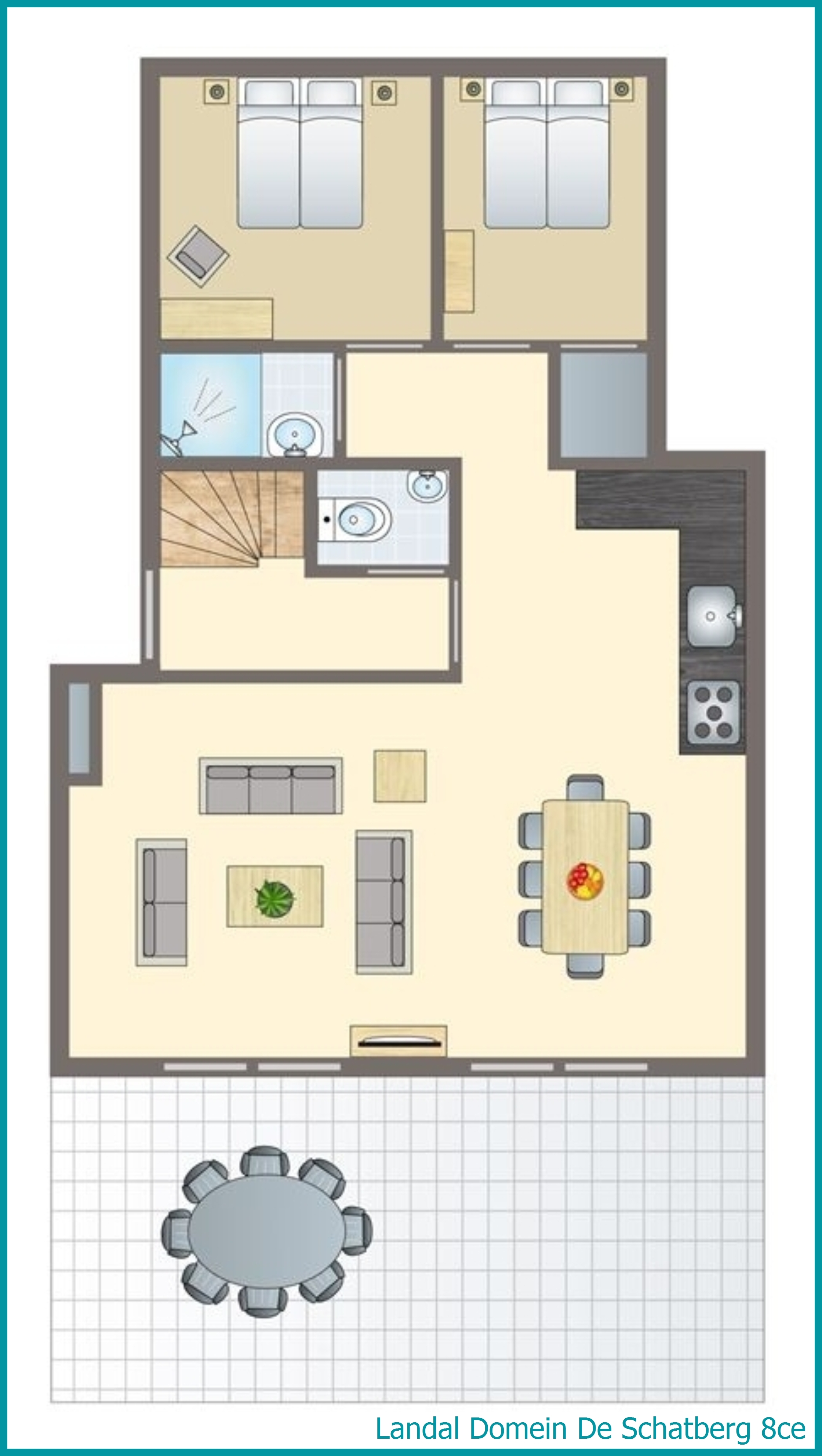 8-person bungalow 8ce at Domein De Schatberg