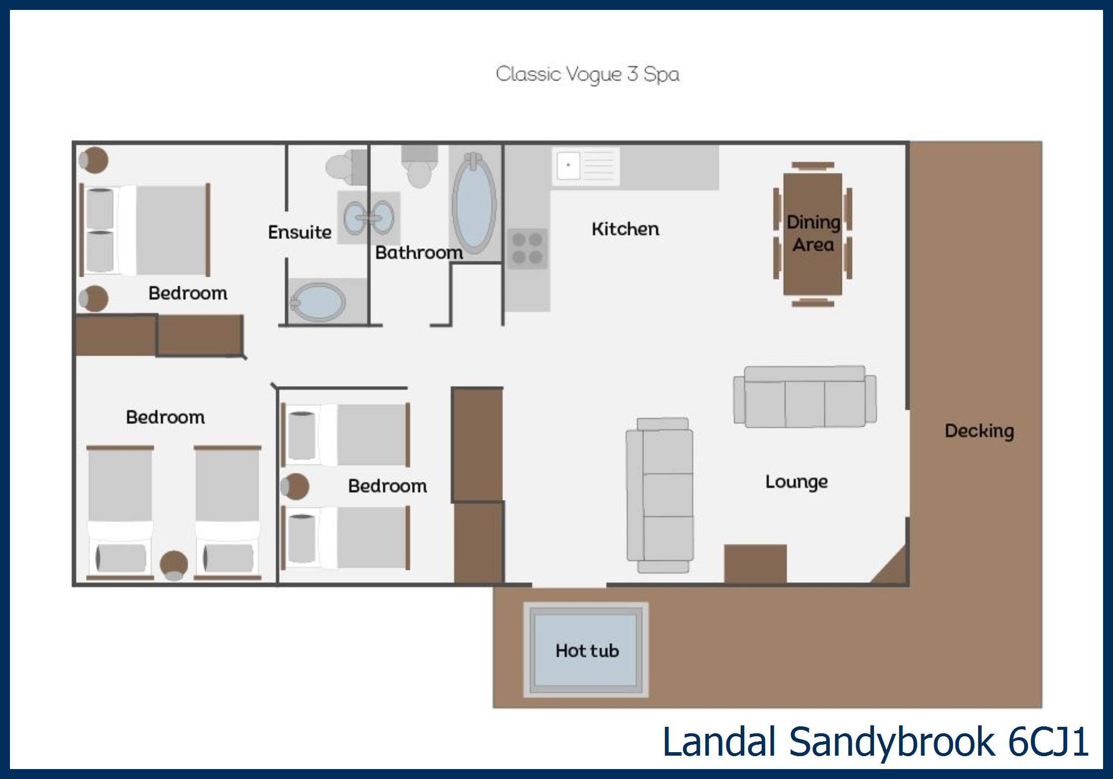 Chalet - Tissington Classic Vogue 3 Spa 6CJ1 at Sandybrook