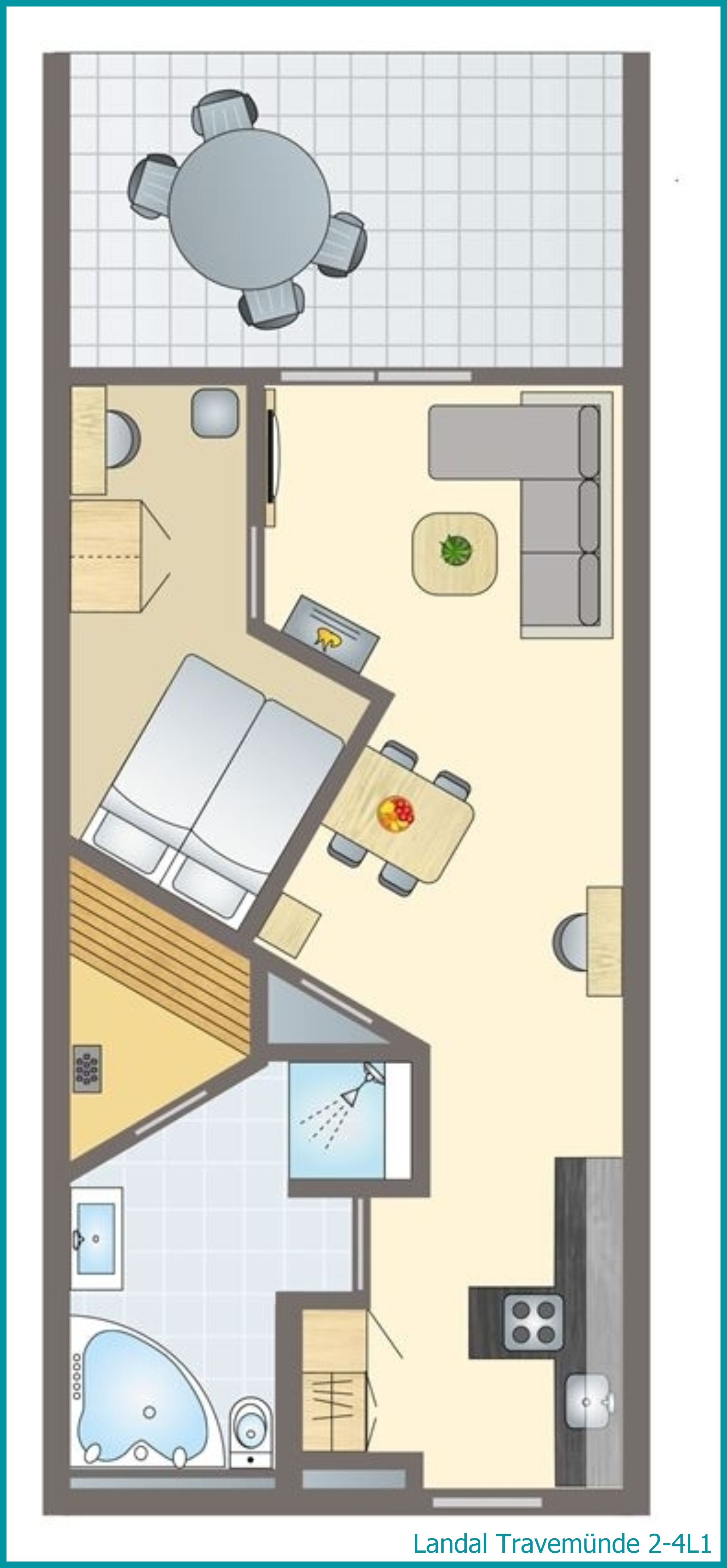 2-4-person apartment- Promenade villa 2-4L1 at Travemünde