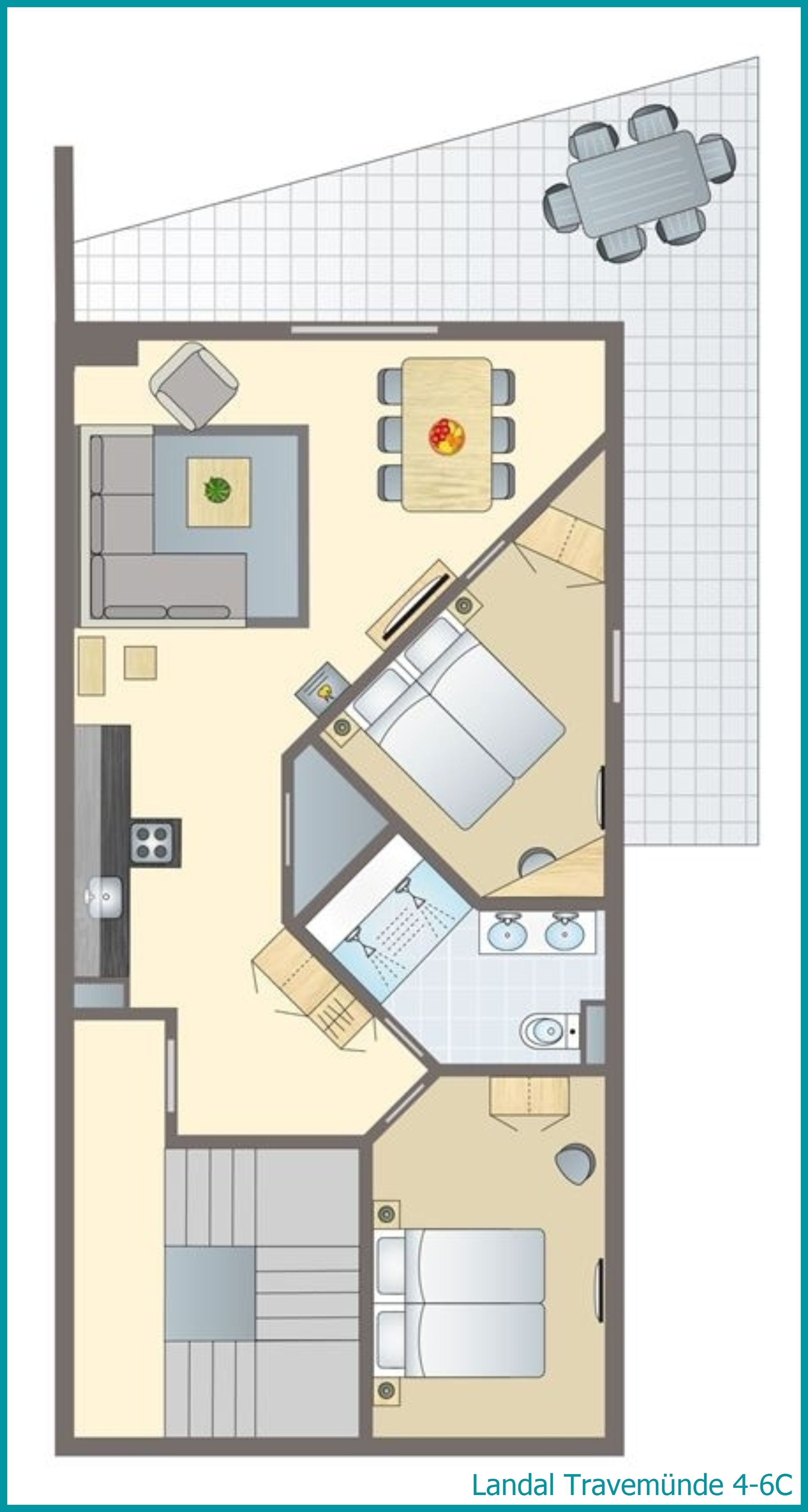 4-6-person apartment 4-6C at Travemünde