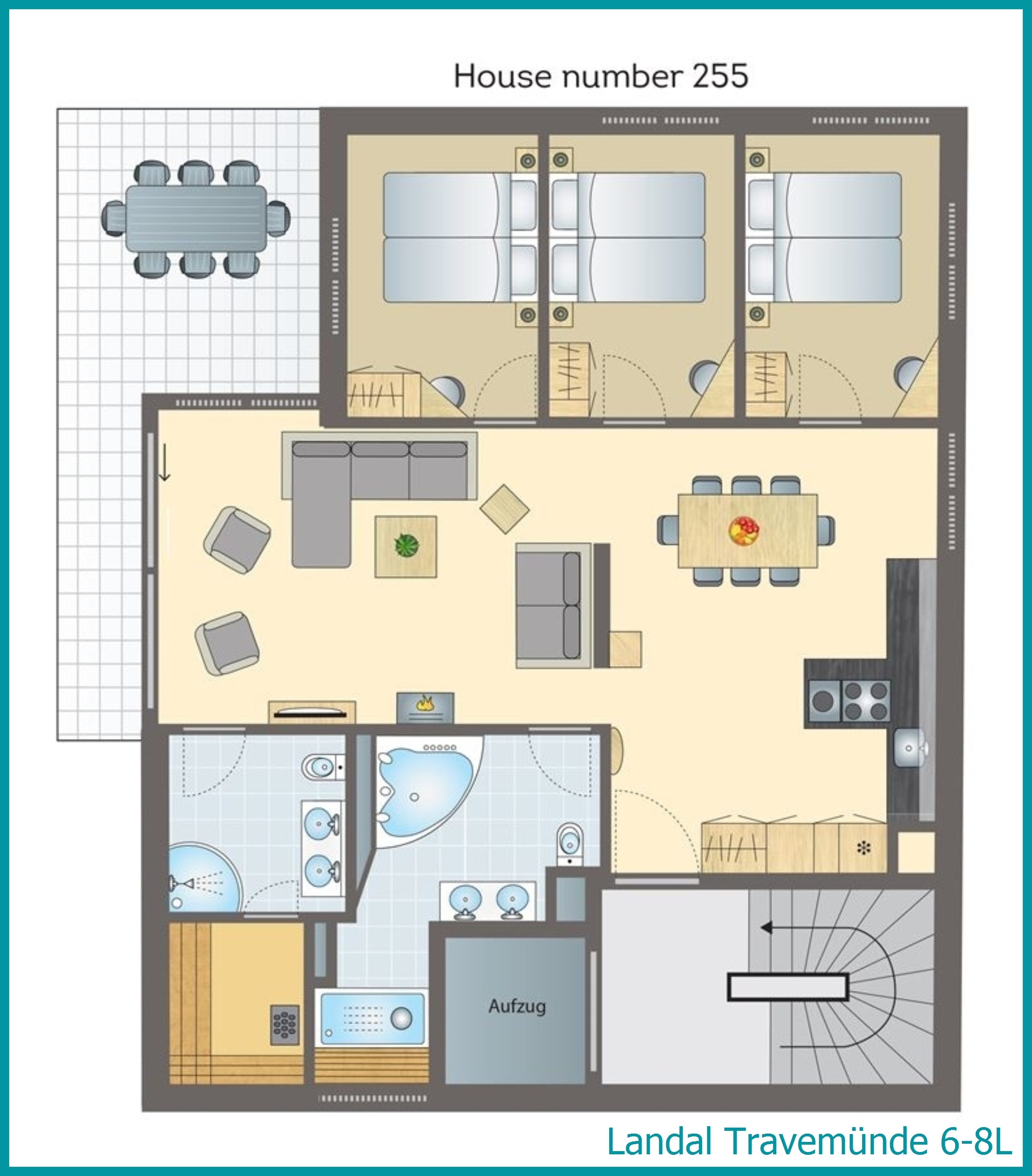 6-8-person apartment 6-8L at Travemünde