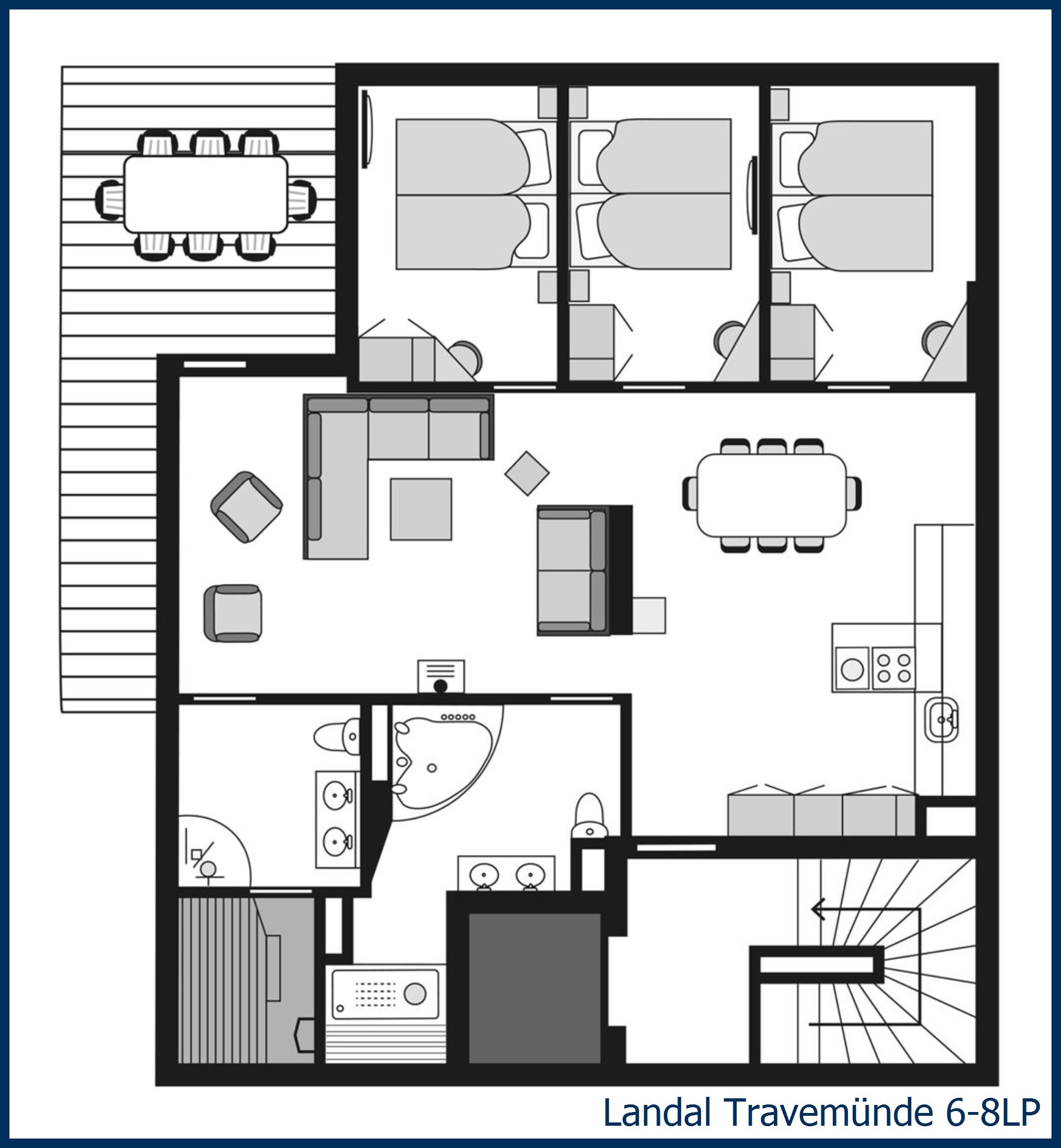 Penthouse Passat villa 6-8LP at Travemünde