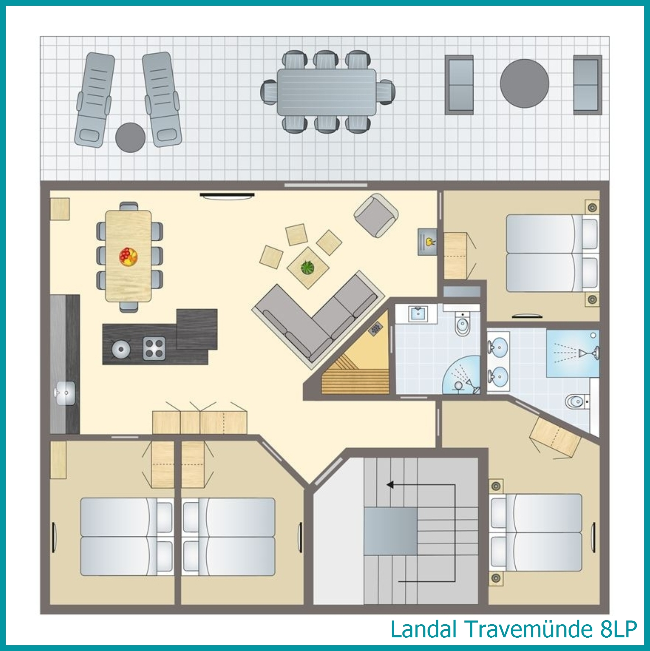 8-person penthouse 8LP at Travemünde