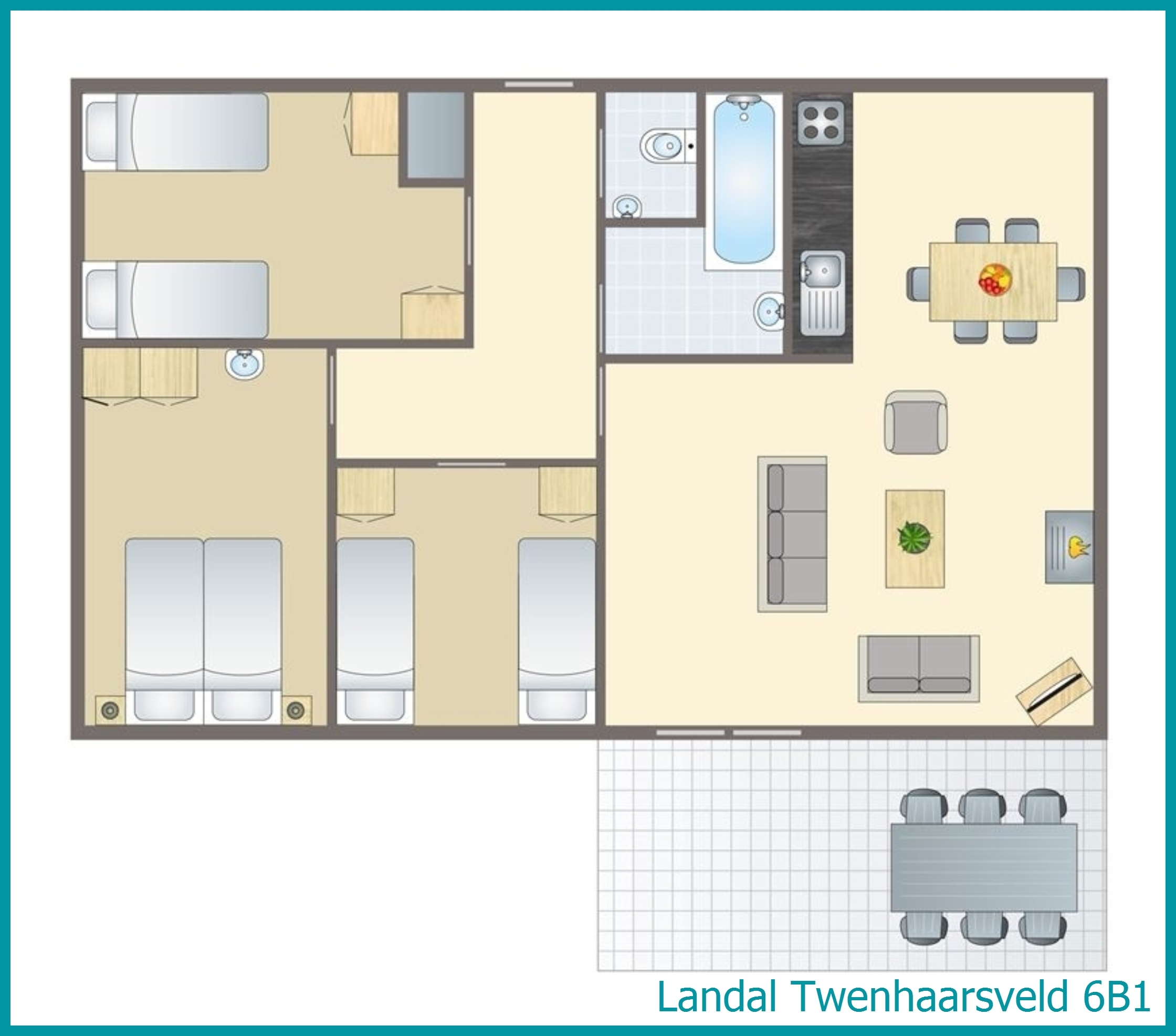 6-person bungalow 6B1 at Twenhaarsveld