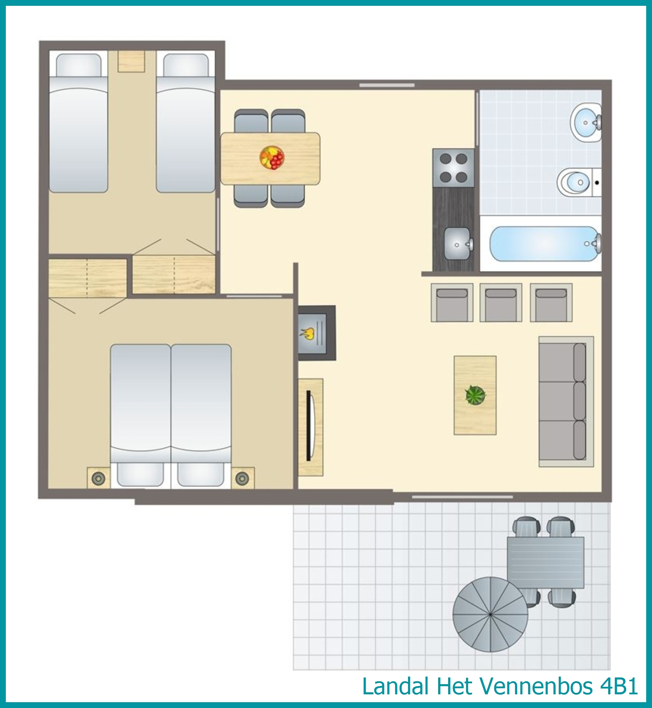 4-person bungalow 4B1 at Het Vennenbos