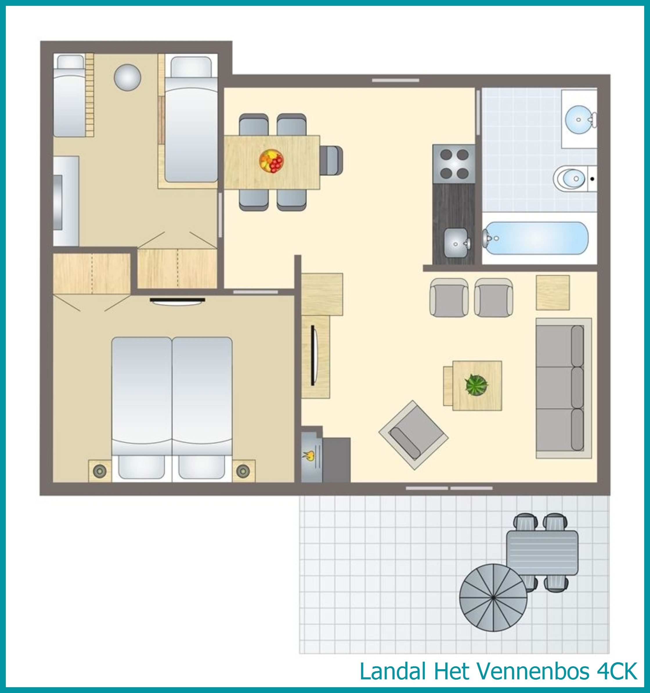 4-person children's bungalow 4CK at Het Vennenbos