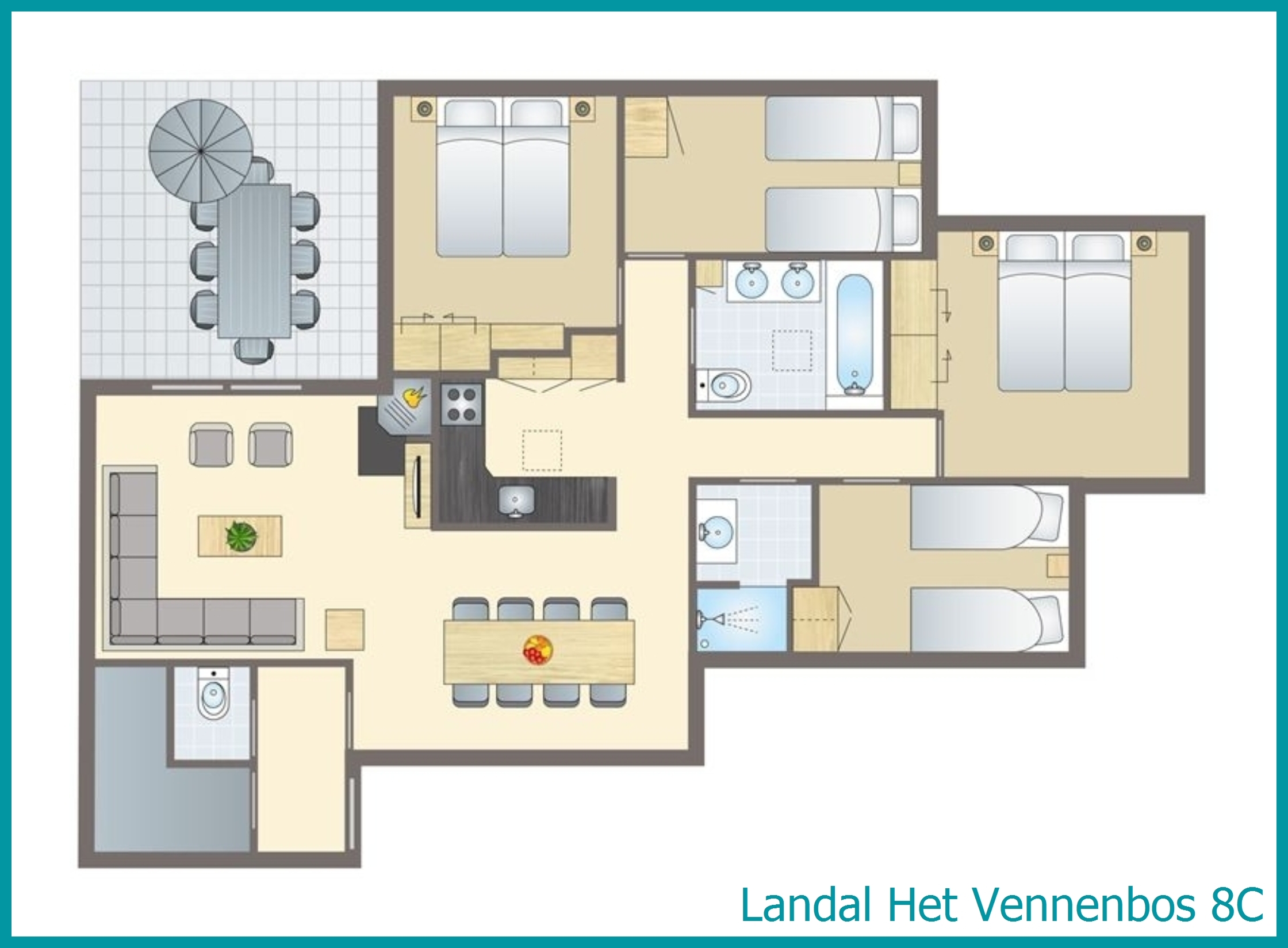 8-person bungalow 8C at Het Vennenbos