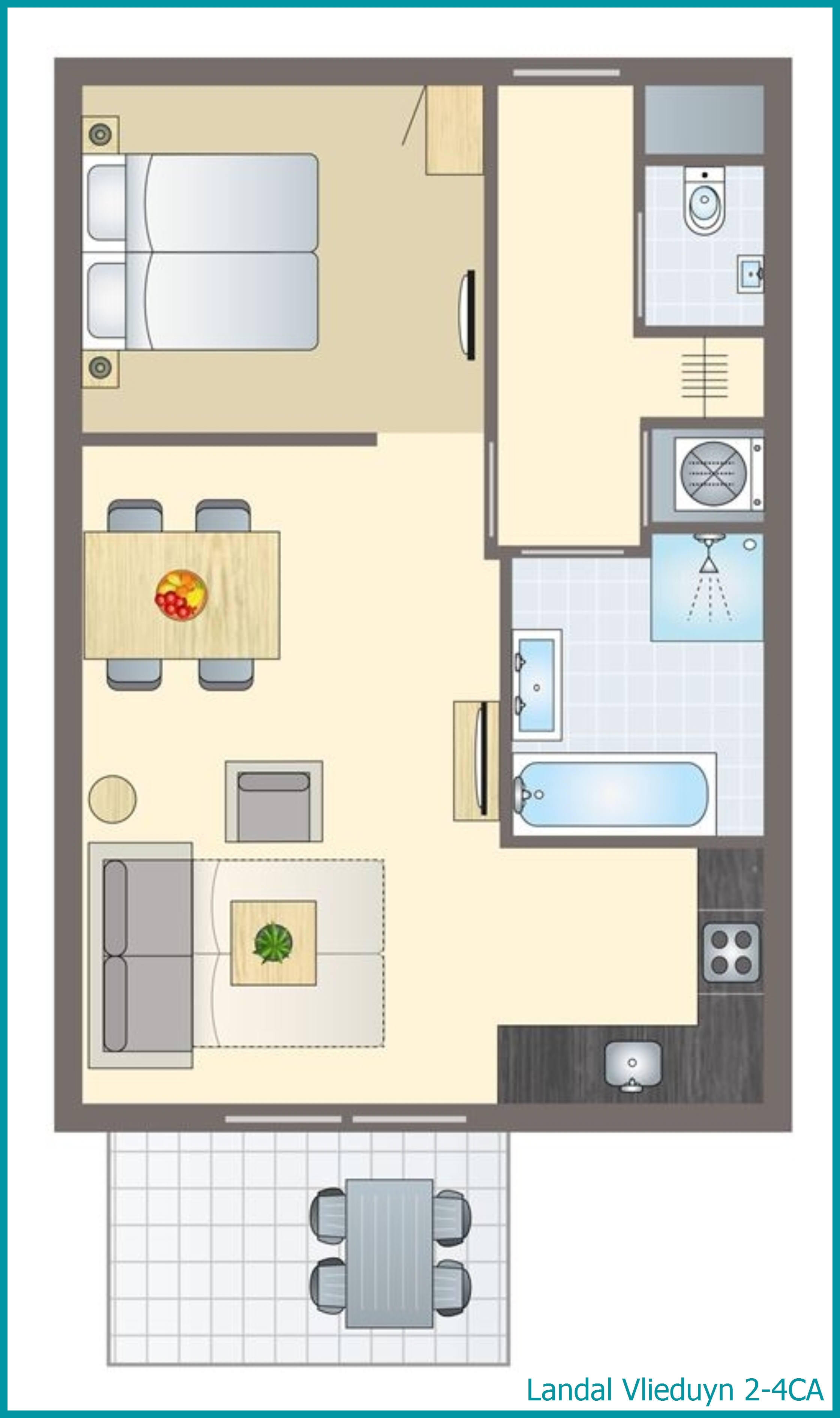 2-4-person apartment 2-4CA at Vlieduyn