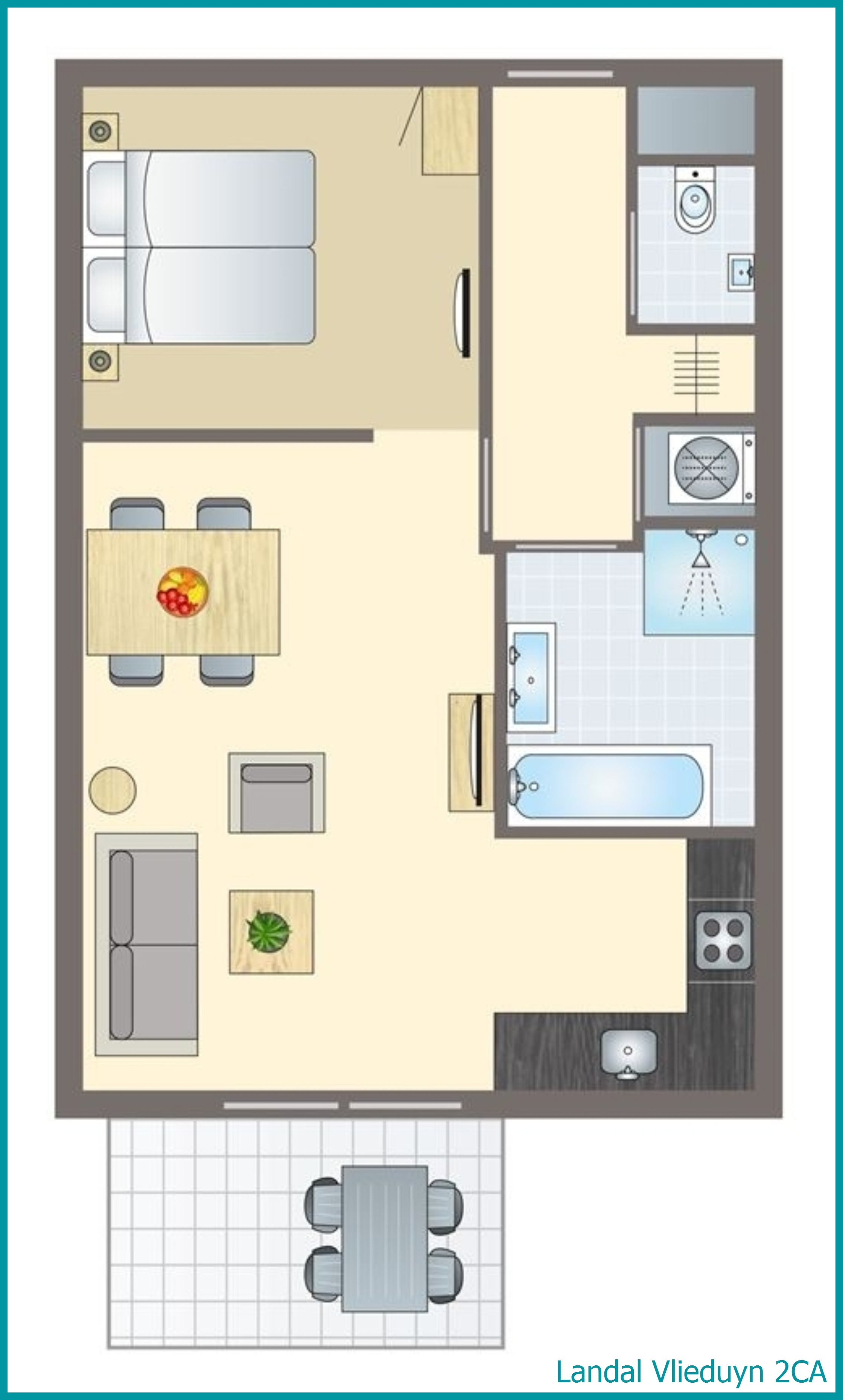 2-person apartment 2CA at Vlieduyn