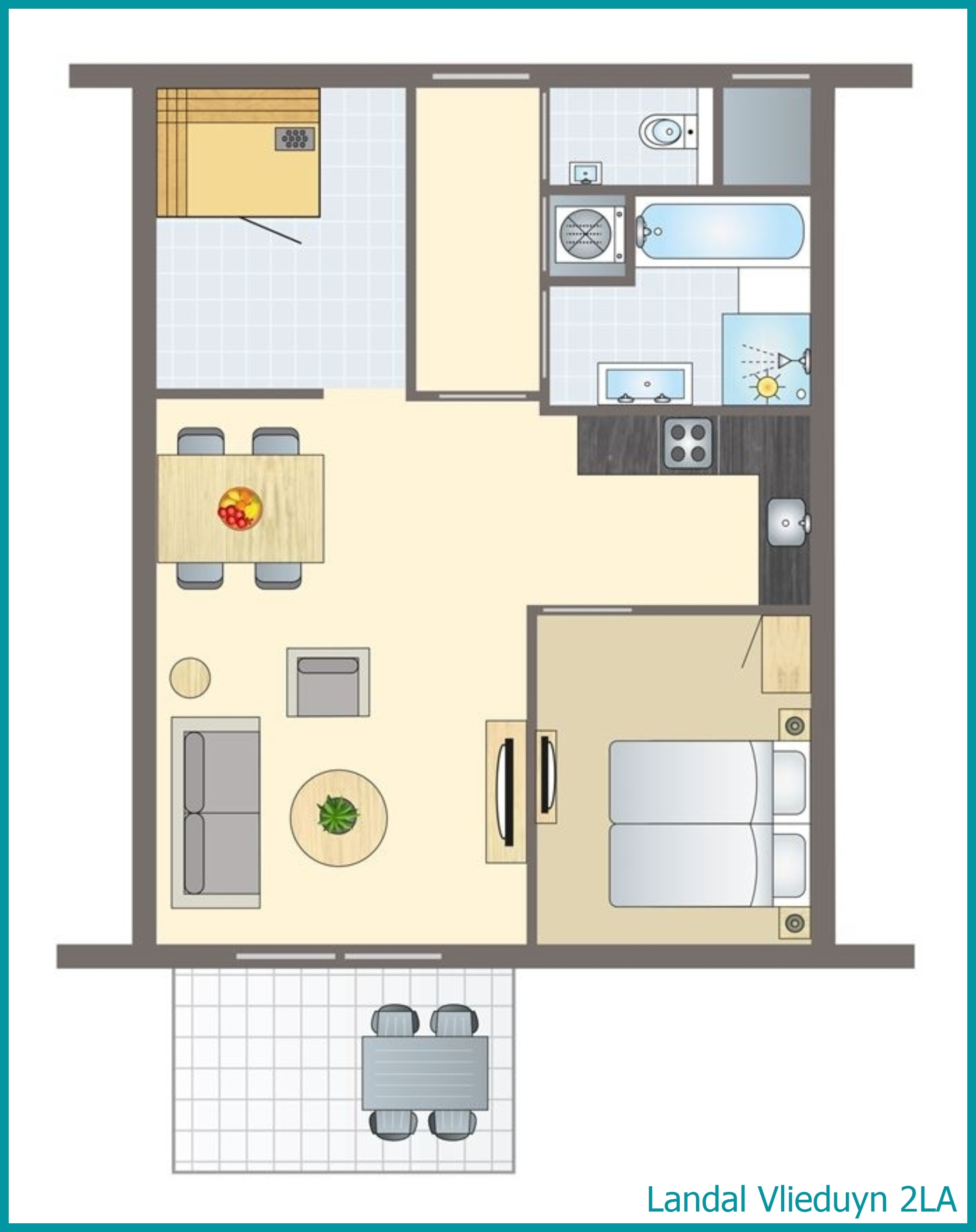 2-person apartment 2LA at Vlieduyn
